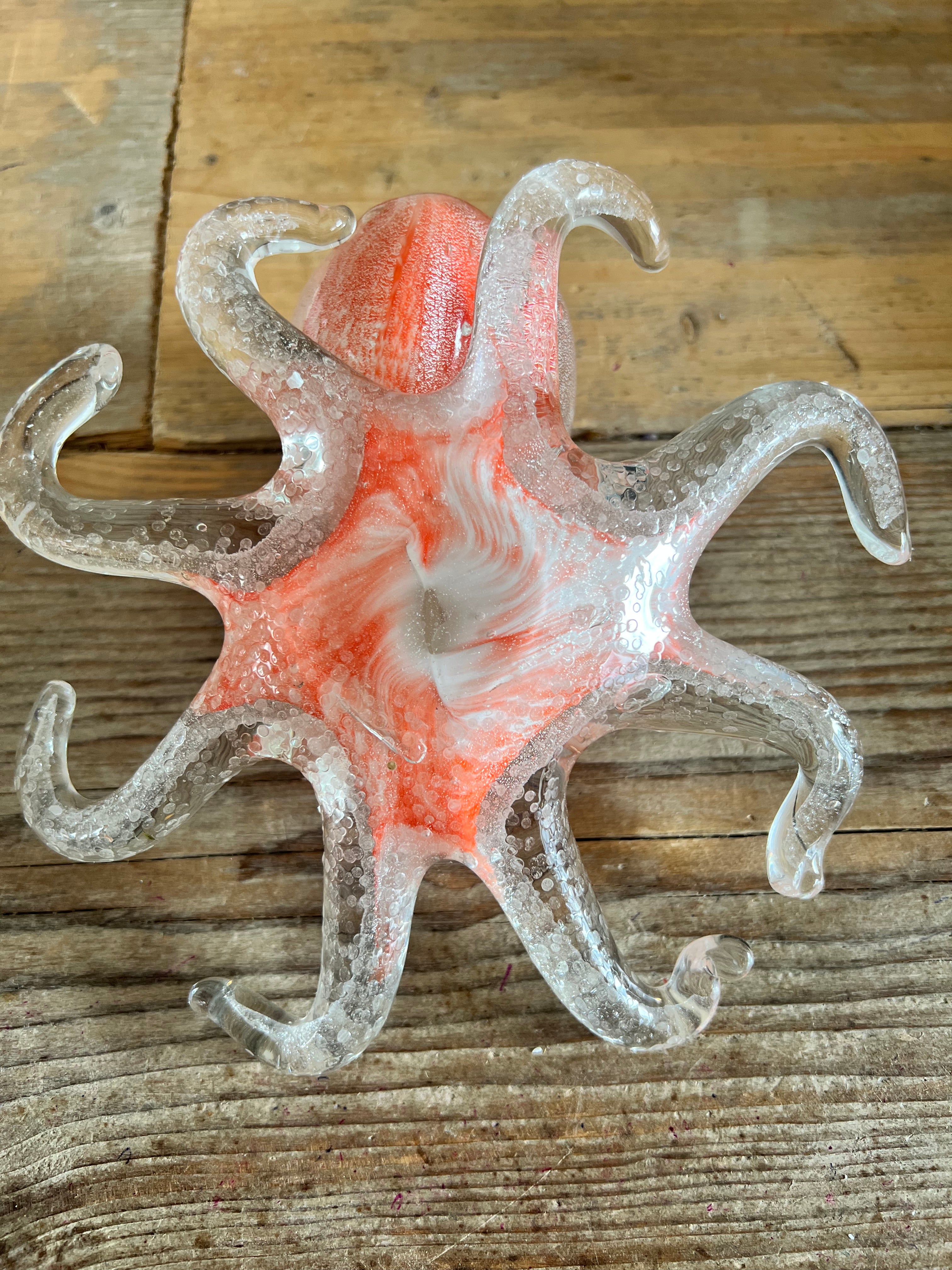 Octopus van glas presse papier