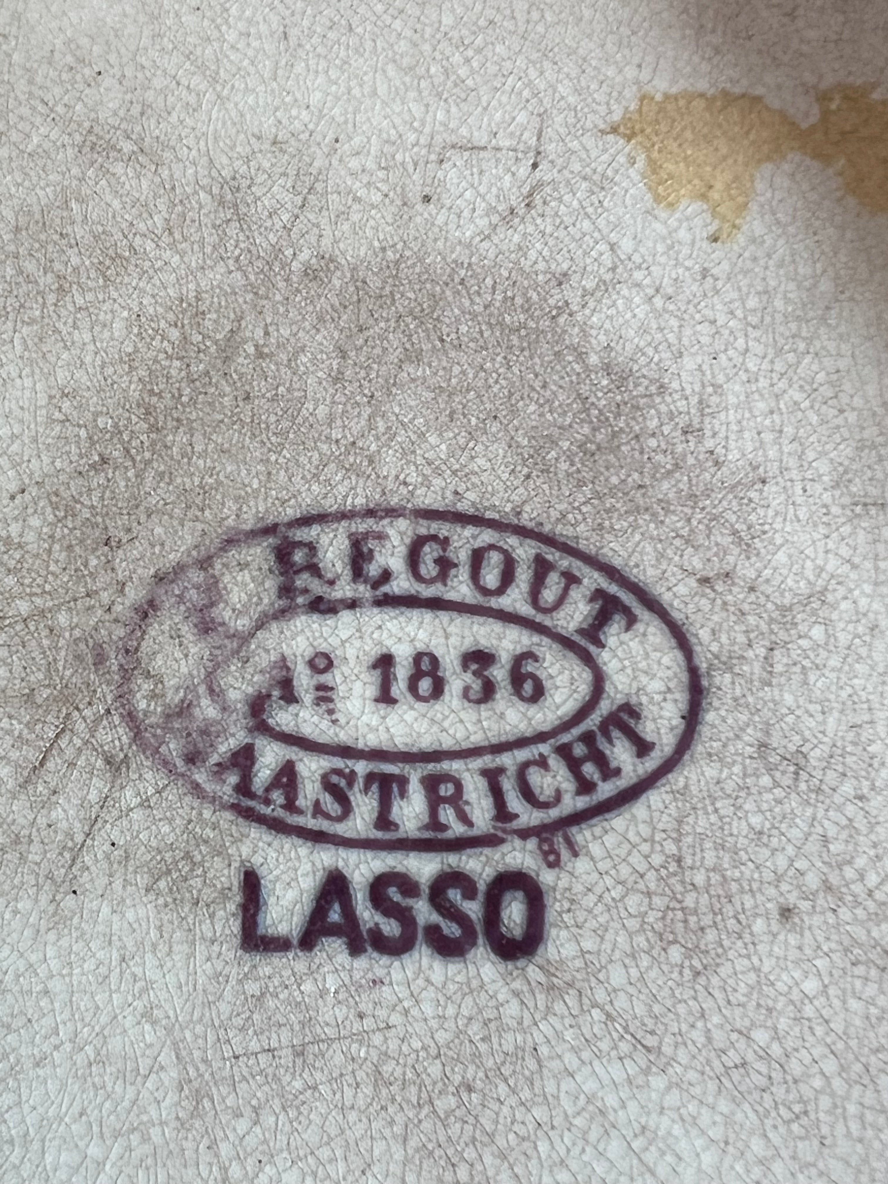 Wandbord "Lasso" Petrus Regout 1878