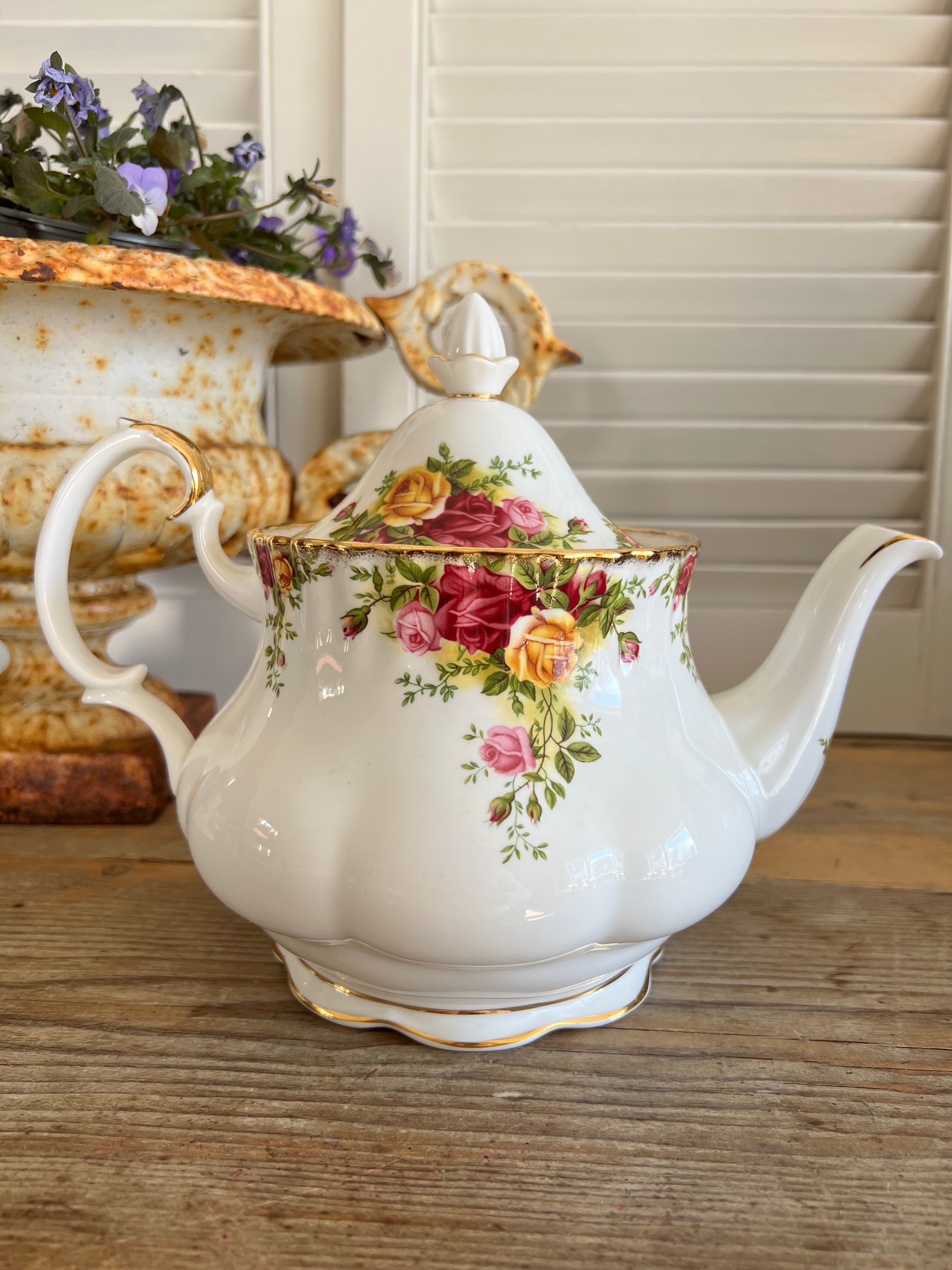 Theepot Old Country Roses van Royal Albert