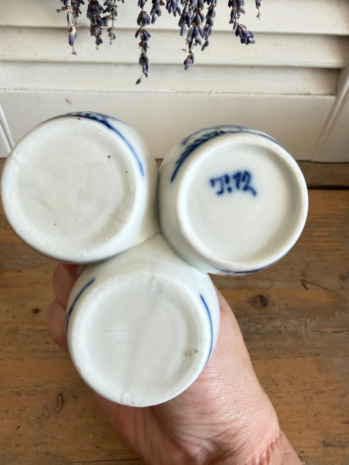 Blau Saks, Sakisch blauw porselein, antiek menagestel Blau Saks, vintage servies, Sofia&
