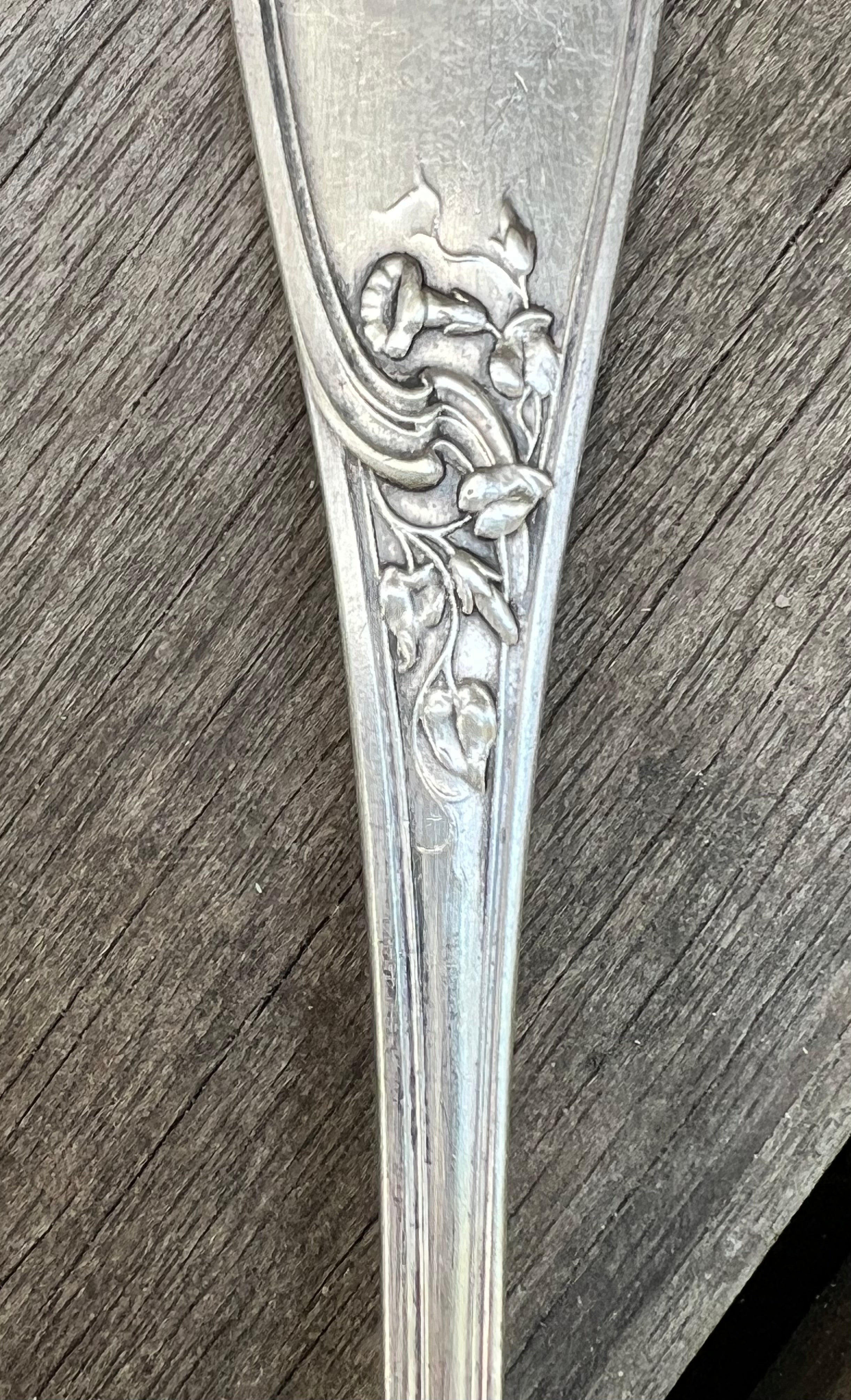 Verzilverd Art Nouveau bestek