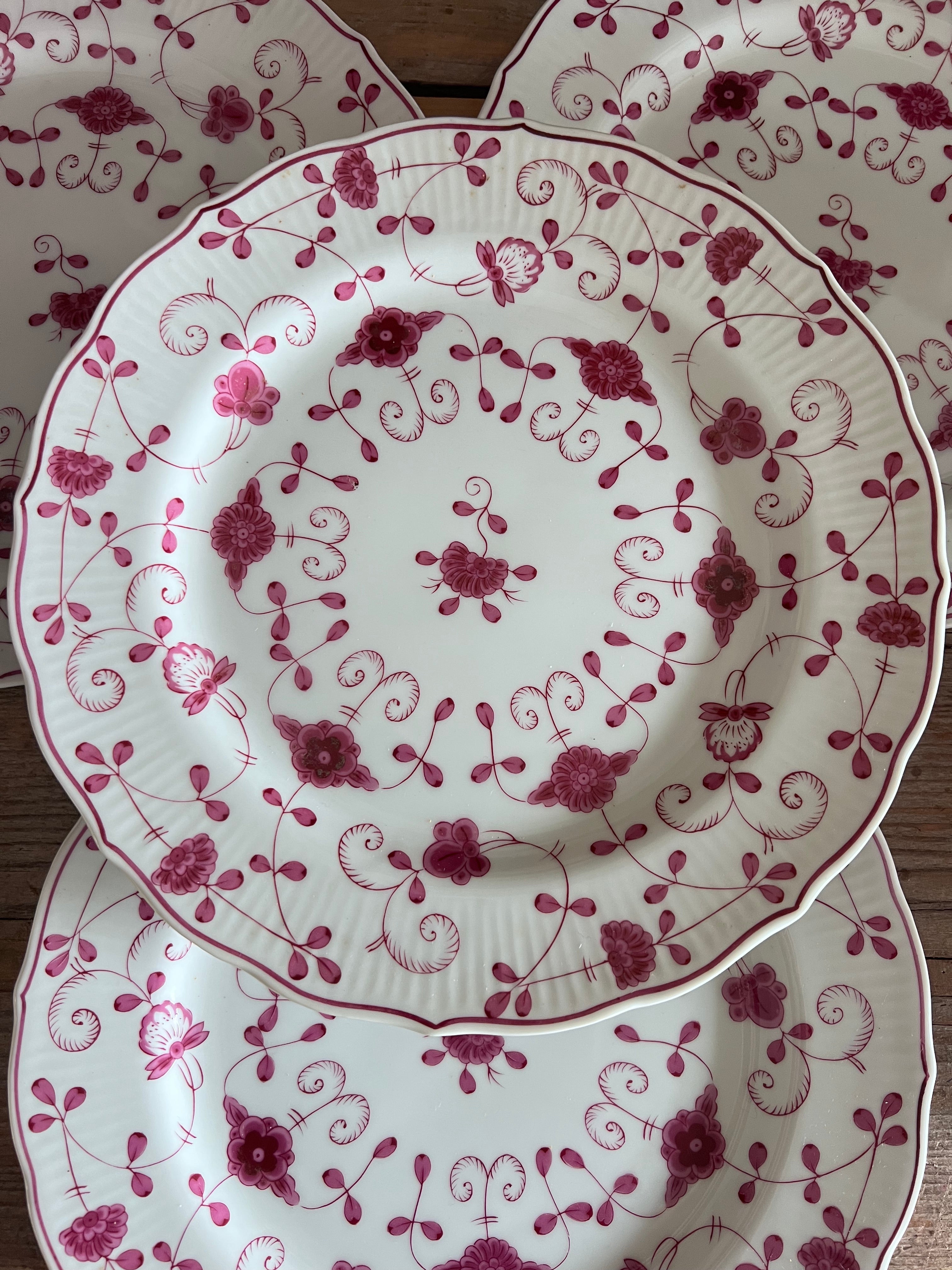 China purpur dinerbord, vintage servies