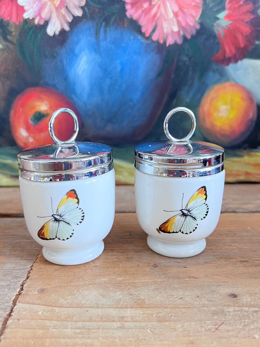 Egg Coddler Royal Worchester Strawberry Fair & Butterfly