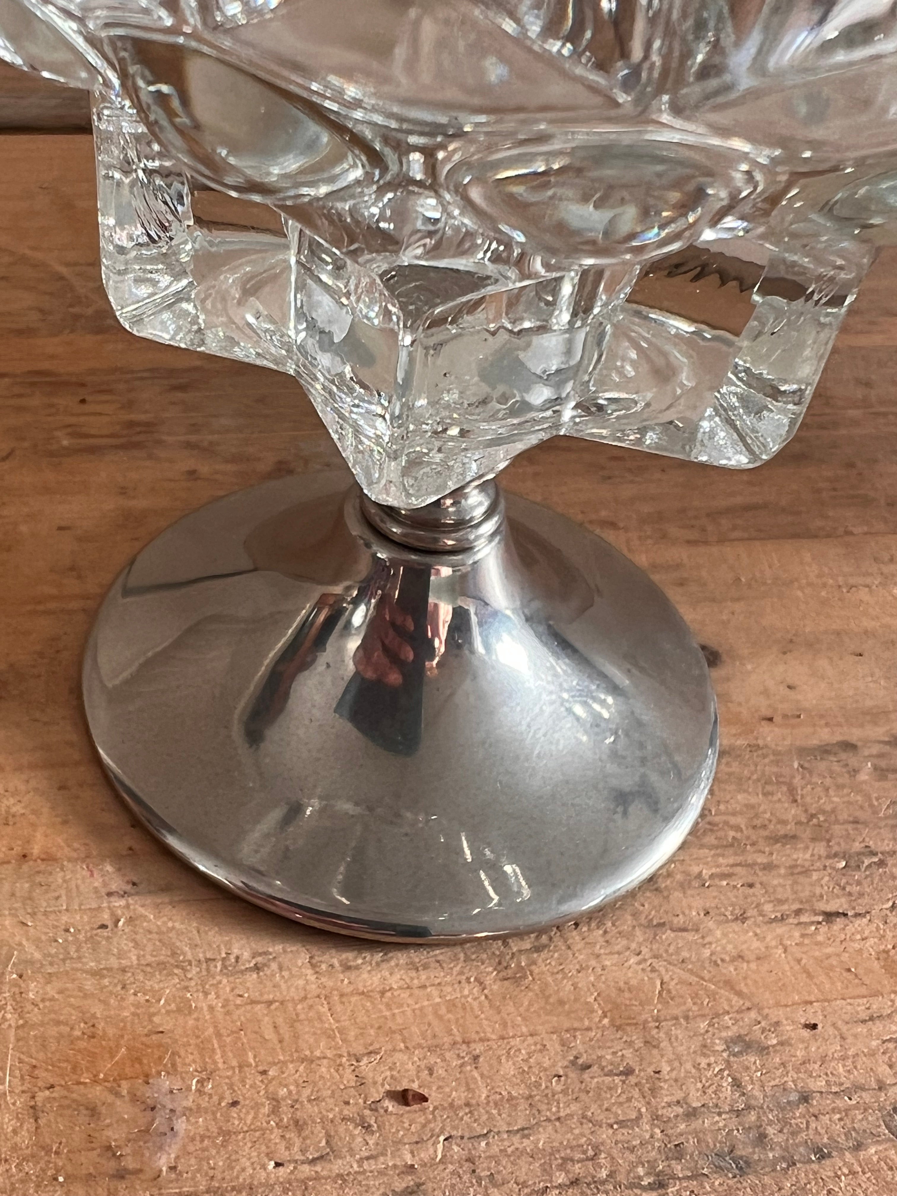 Vintage kandelaars op verzilverde voet