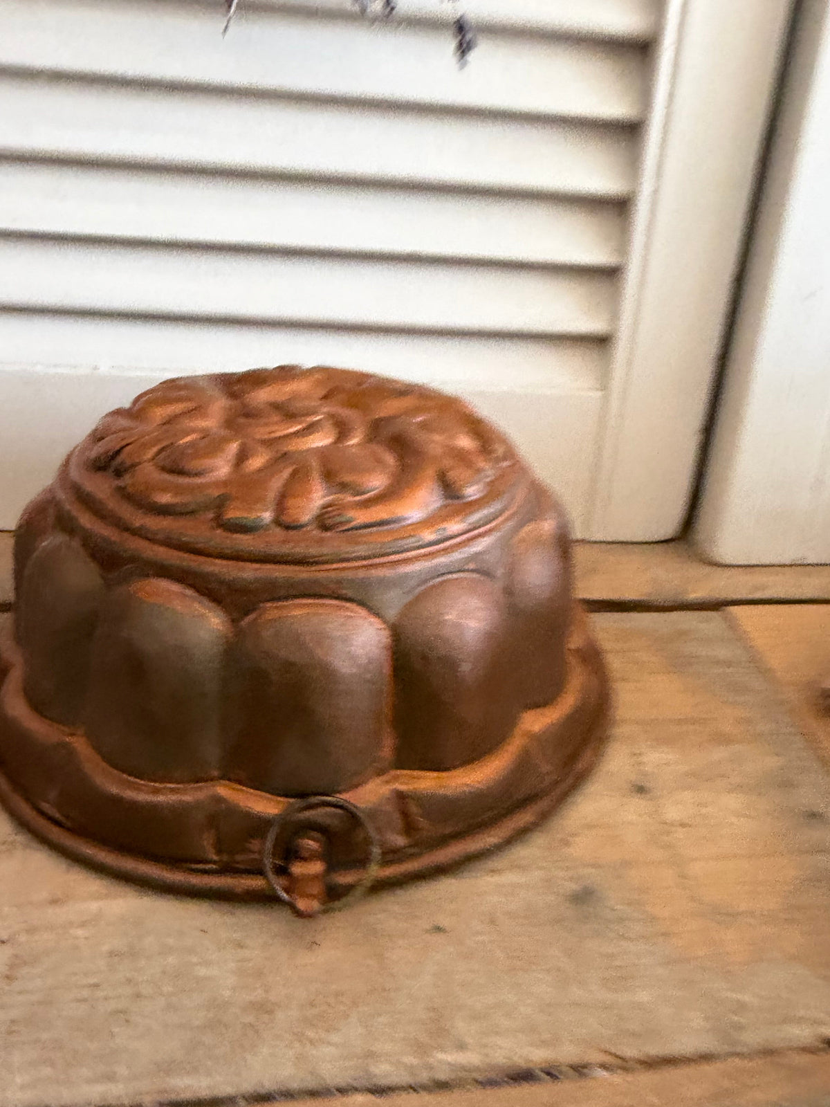 Franse koperen bakvorm, oude tulband vorm, vintage koperen bakvorm, Franse brocante, koperen keukendecoratie, Franse keukenaccessoires, Sofia&
