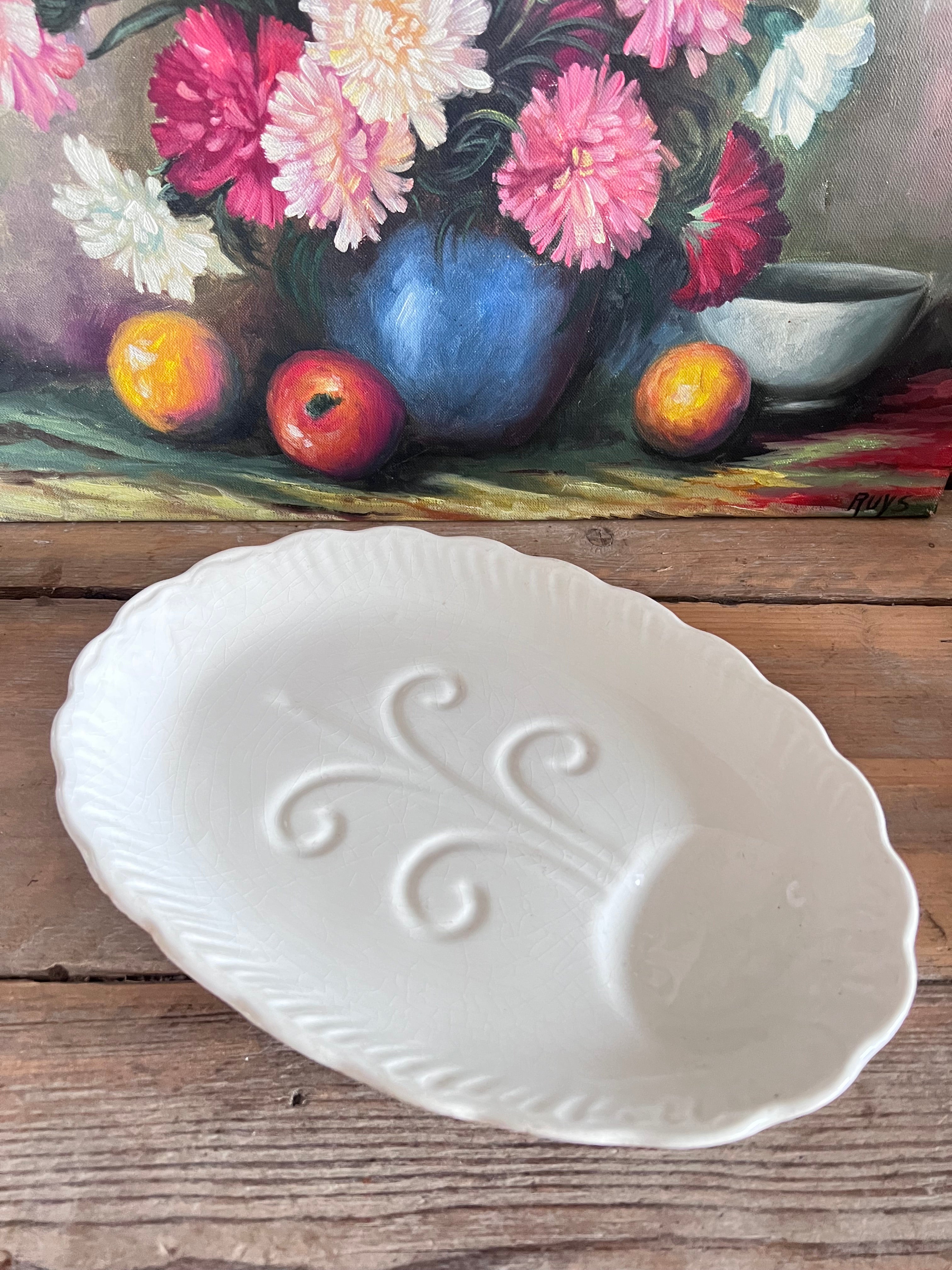 Empire Ware England vleesschaal, antieke serveerschaal, vintage vleesschaal keramiek, Engels Empire Ware servies, antiek servies Engeland, klassieke vleesschaal, Empire Ware serveerschaal, authentiek Engels servies, vintage serveerschaal, keramische vleesschaal.