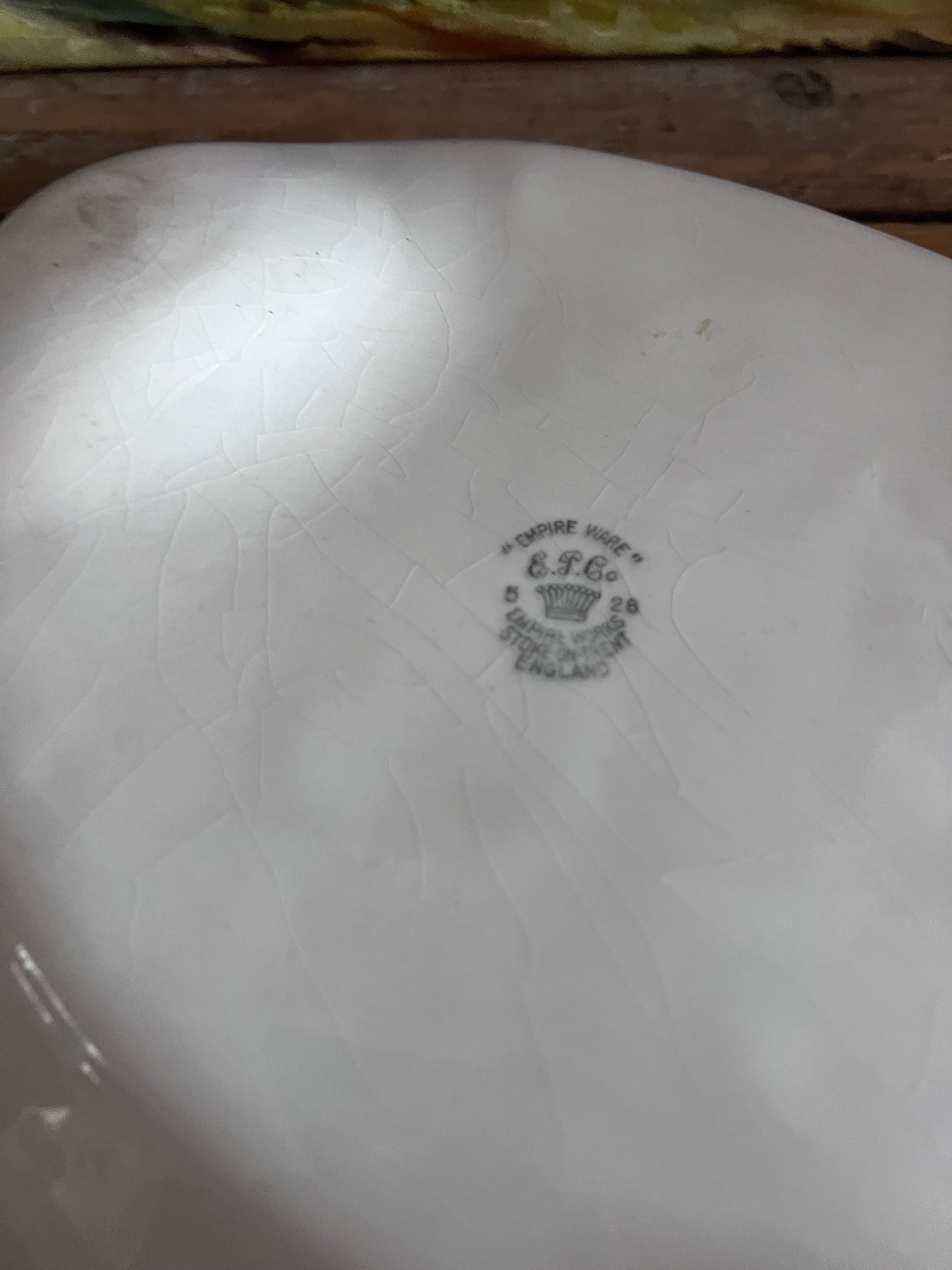 Empire Ware England vleesschaal, antieke serveerschaal, vintage vleesschaal keramiek, Engels Empire Ware servies, antiek servies Engeland, klassieke vleesschaal, Empire Ware serveerschaal, authentiek Engels servies, vintage serveerschaal, keramische vleesschaal.