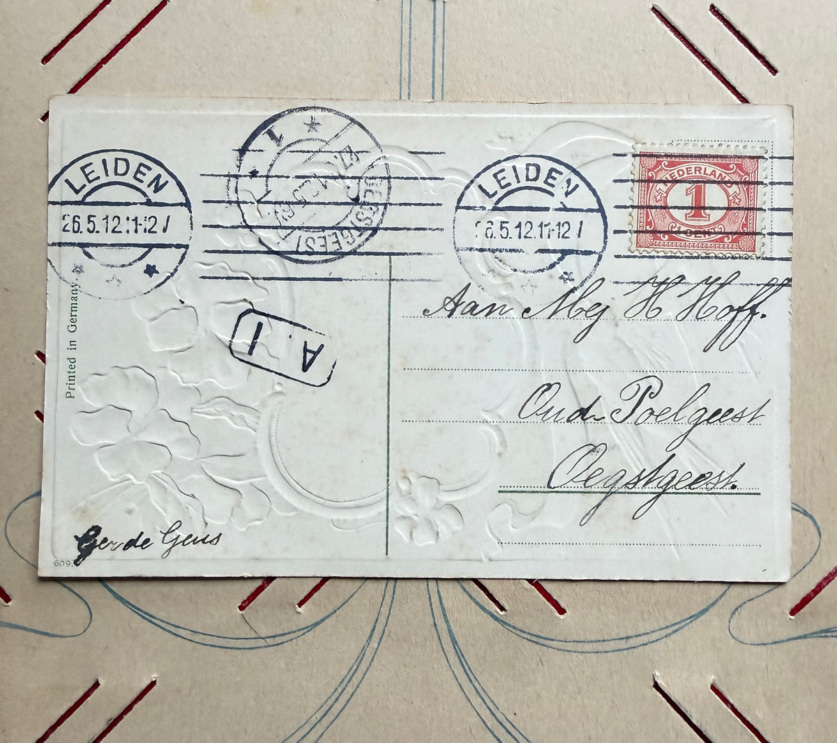 antieke ansichtkaart 1912, oude felicitatiekaart, ansichtkaart zwaluwen, oude prentenbriefkaart, brocante ansichtkaart, Sofia&