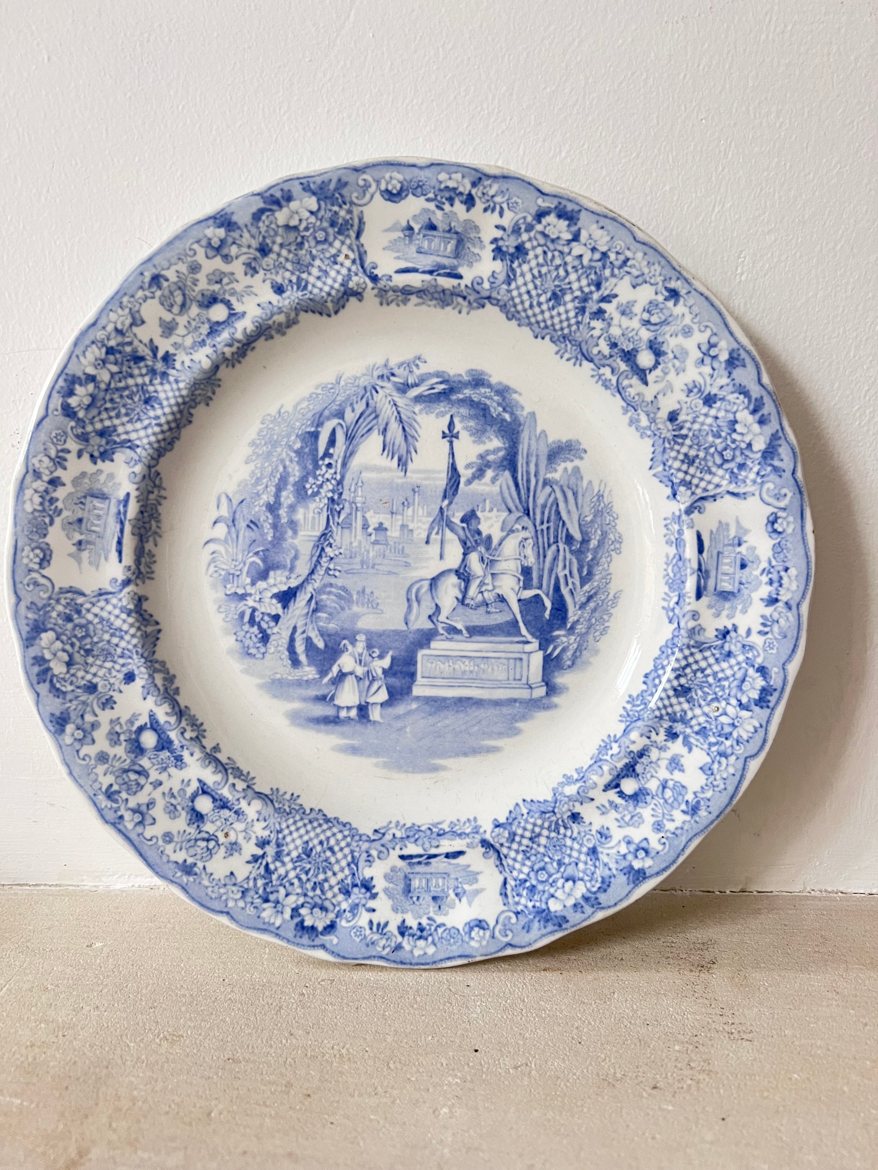 Petrus Regout sierbord, antiek decoratief bord, Willem de Zwijger bord, vintage Delfts aardewerk, 19e-eeuws Dutch pottery, verzamelbord Petrus Regout, historisch decoratiemateriaal.