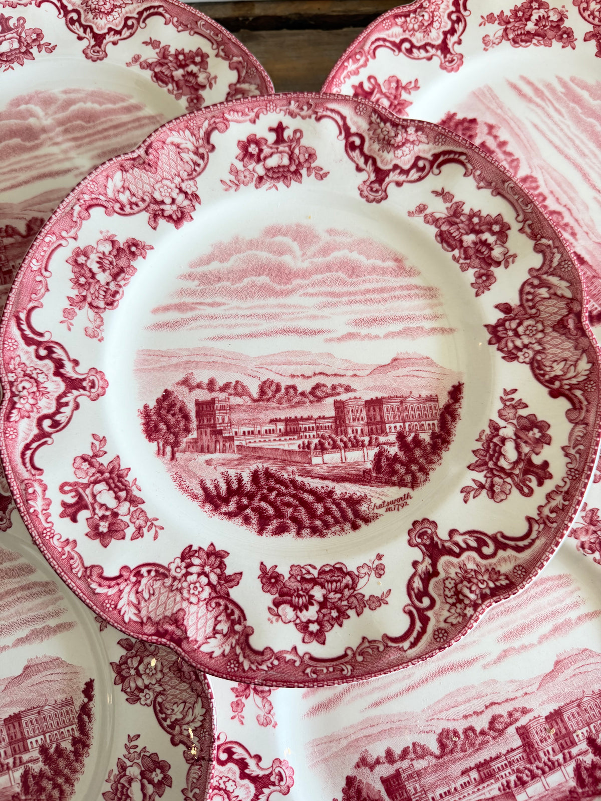 Johnson Bros Old Britain Castles, Haddon Hall 1792, Engels servies, ontbijtborden,Johnson Brothers ironstone, brocante servies, Sofia&