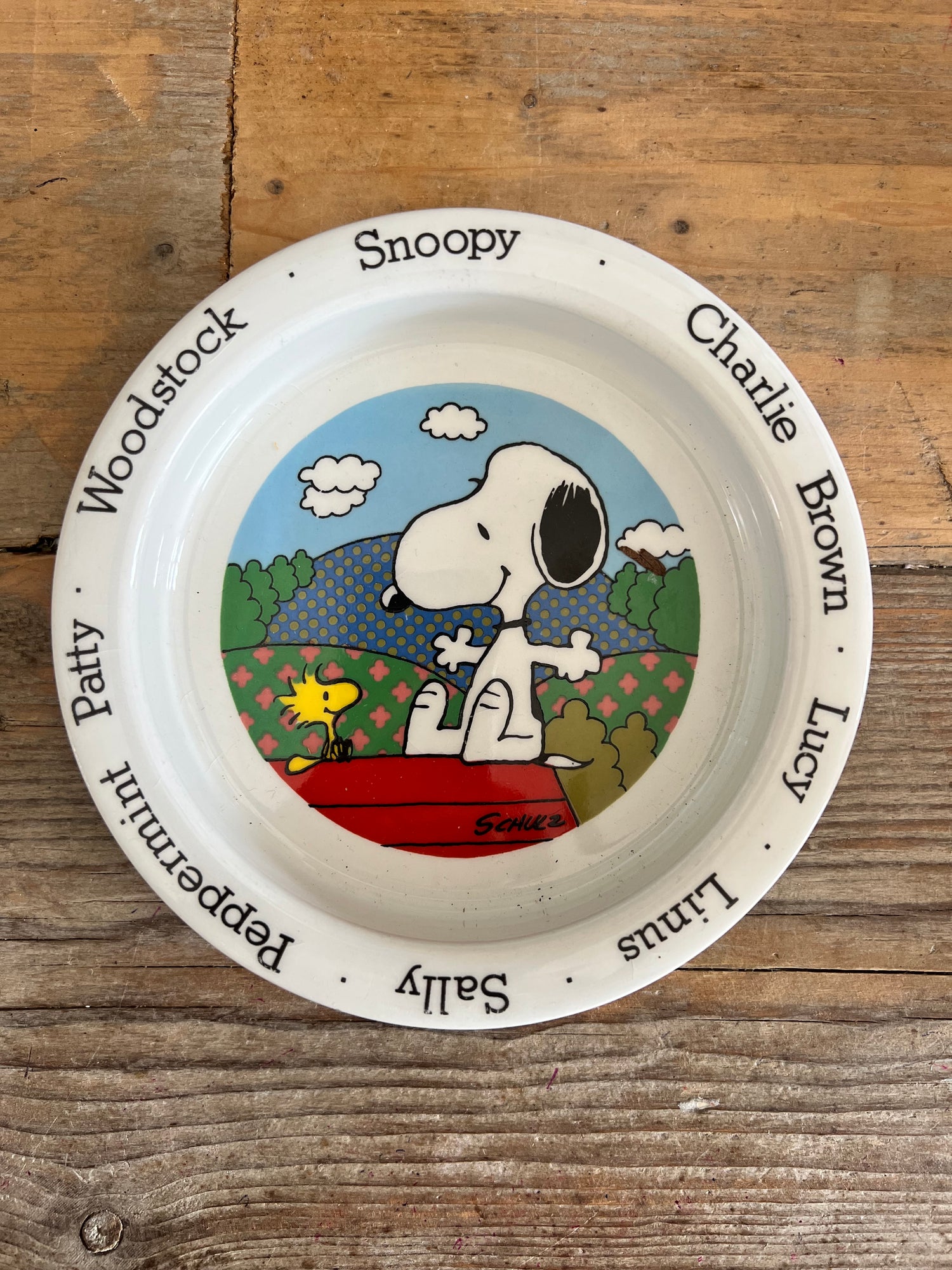 Kinderbord met Snoopy en Woodstock