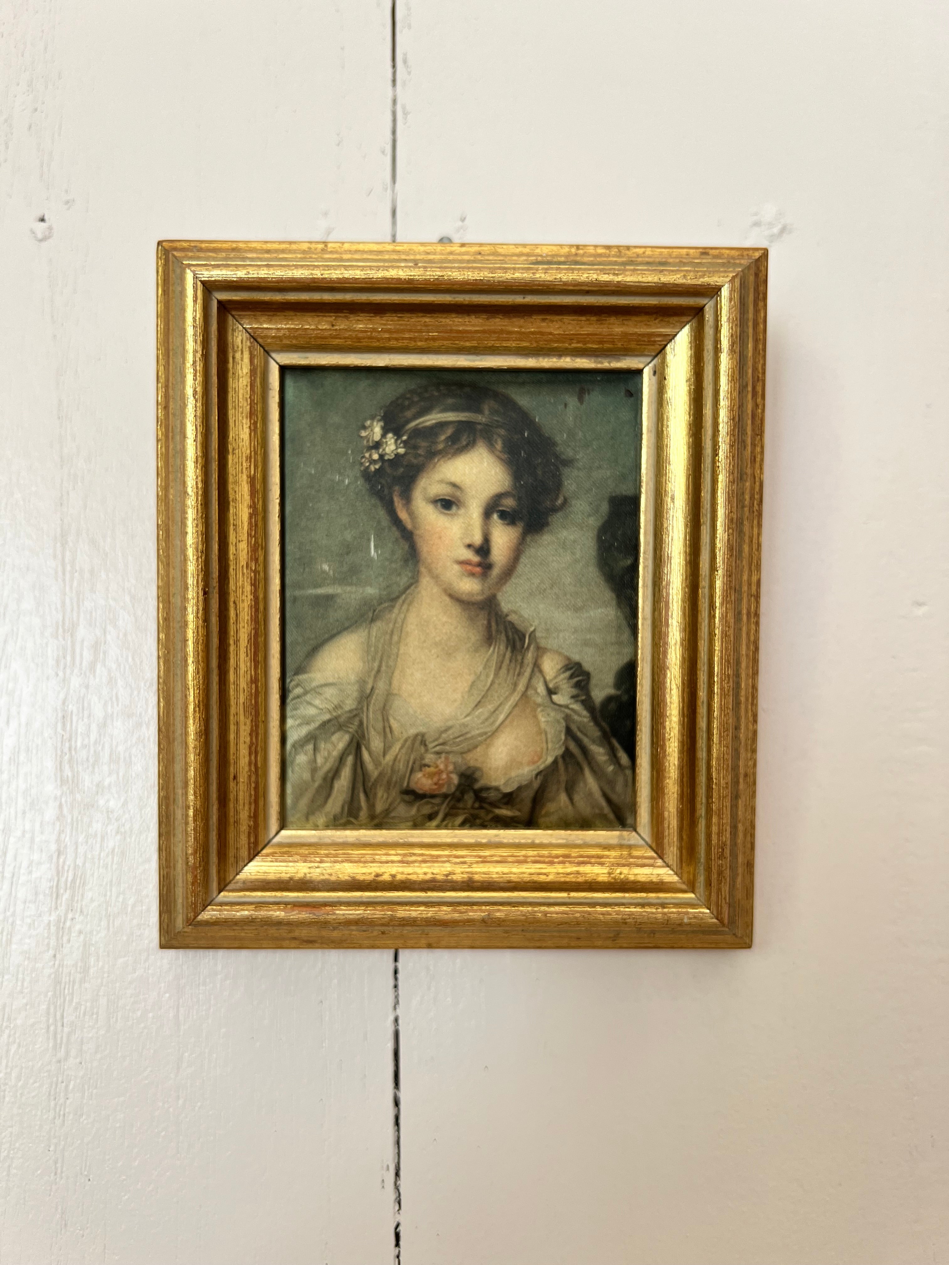 Vintage lijstje met dame Jean Baptiste