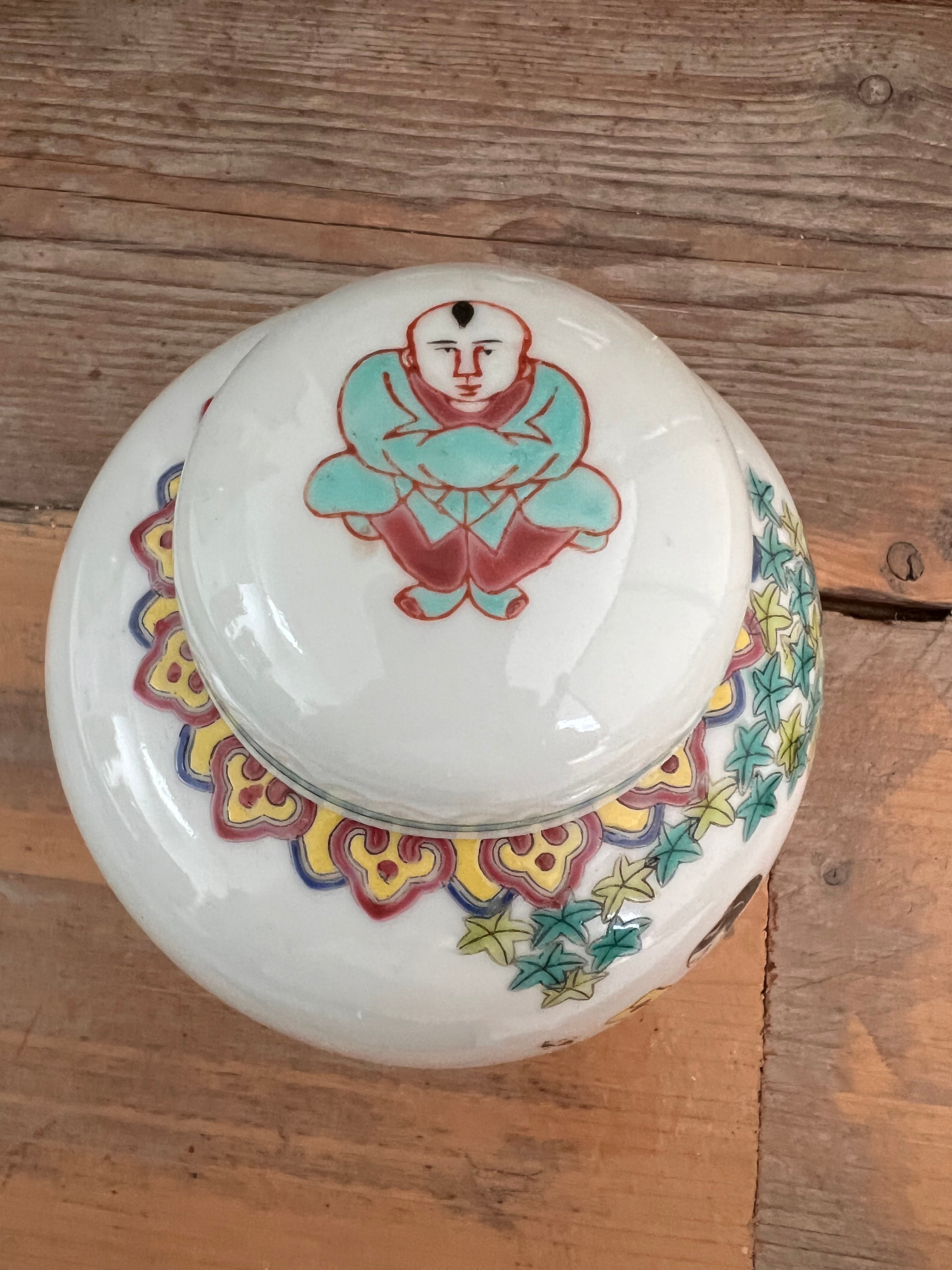 Chinese Jingdezhen gemberpot dame