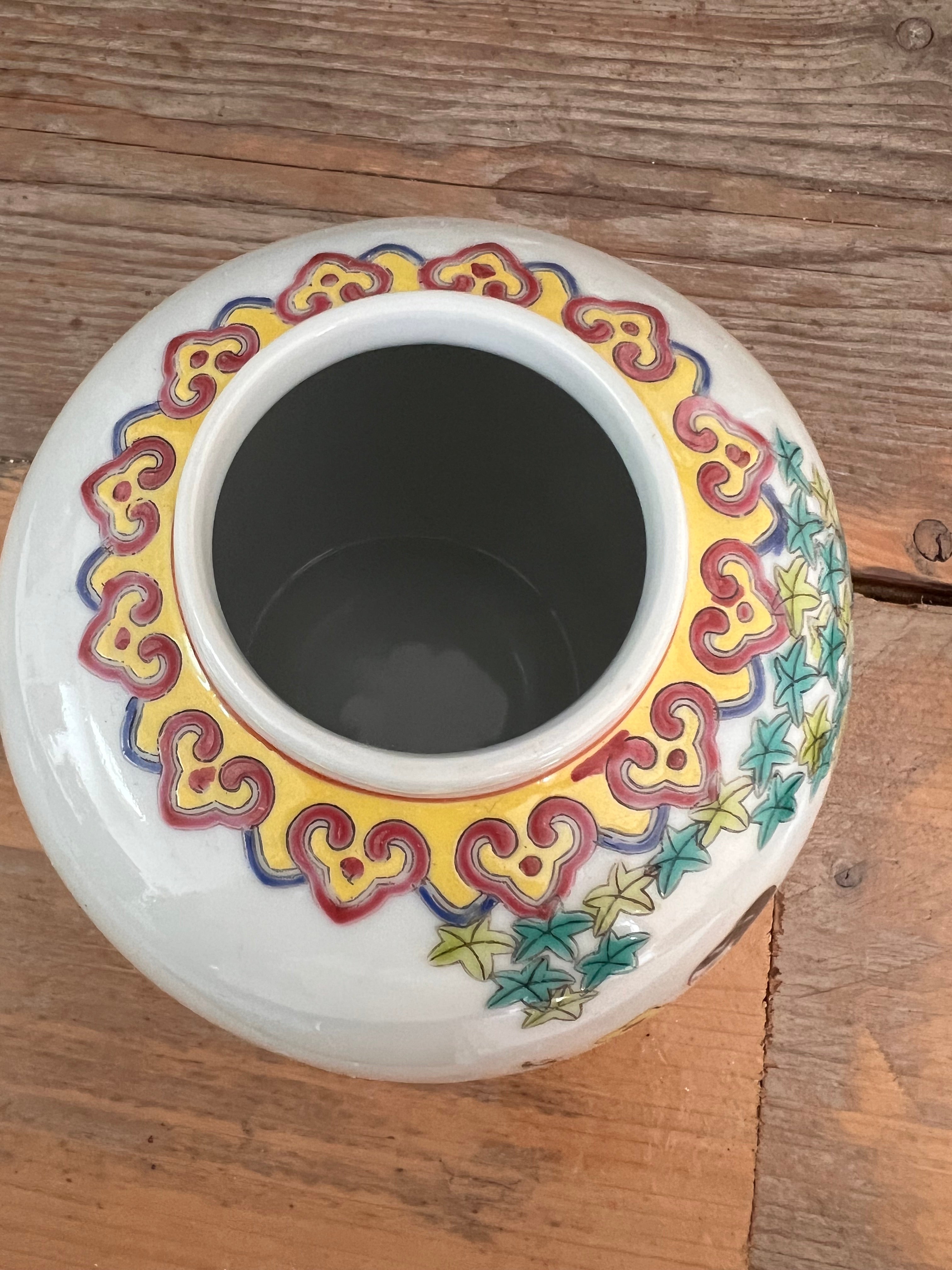Chinese Jingdezhen gemberpot dame