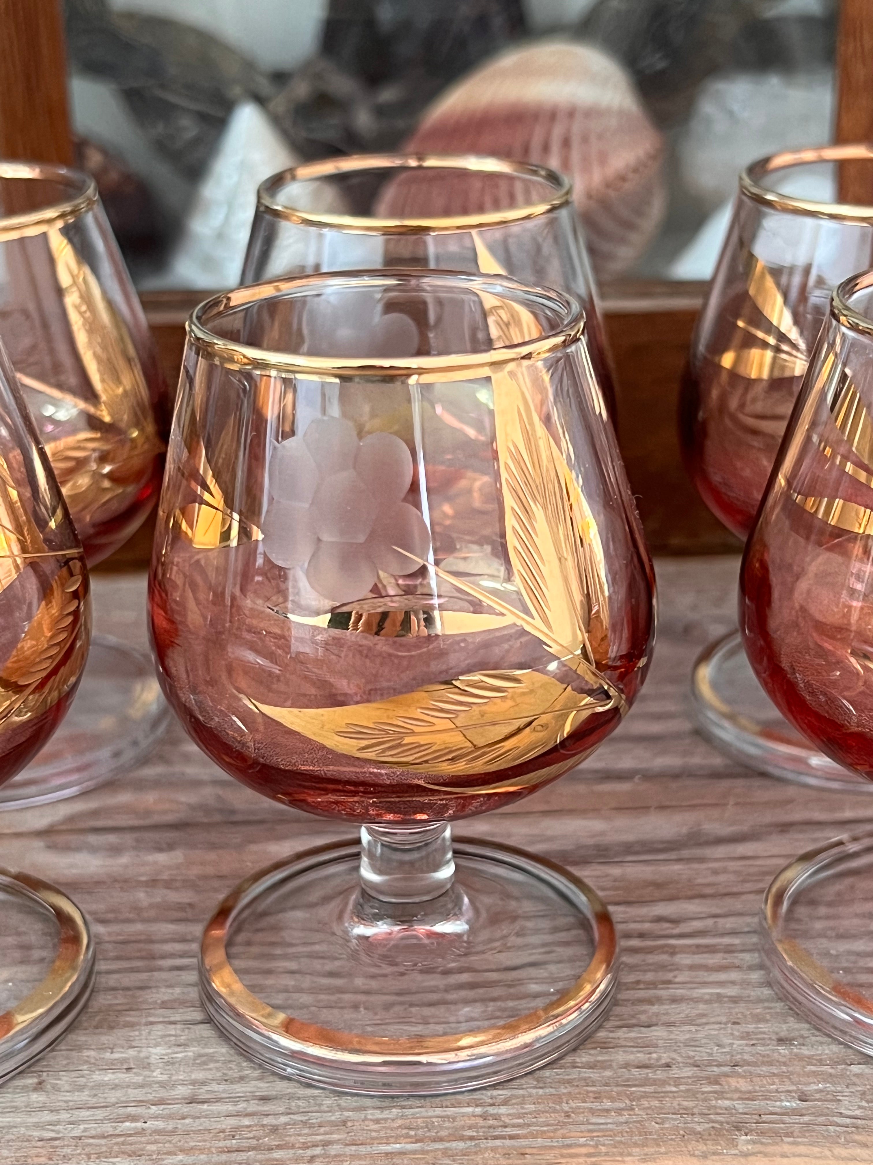 Pink aperitif glasses