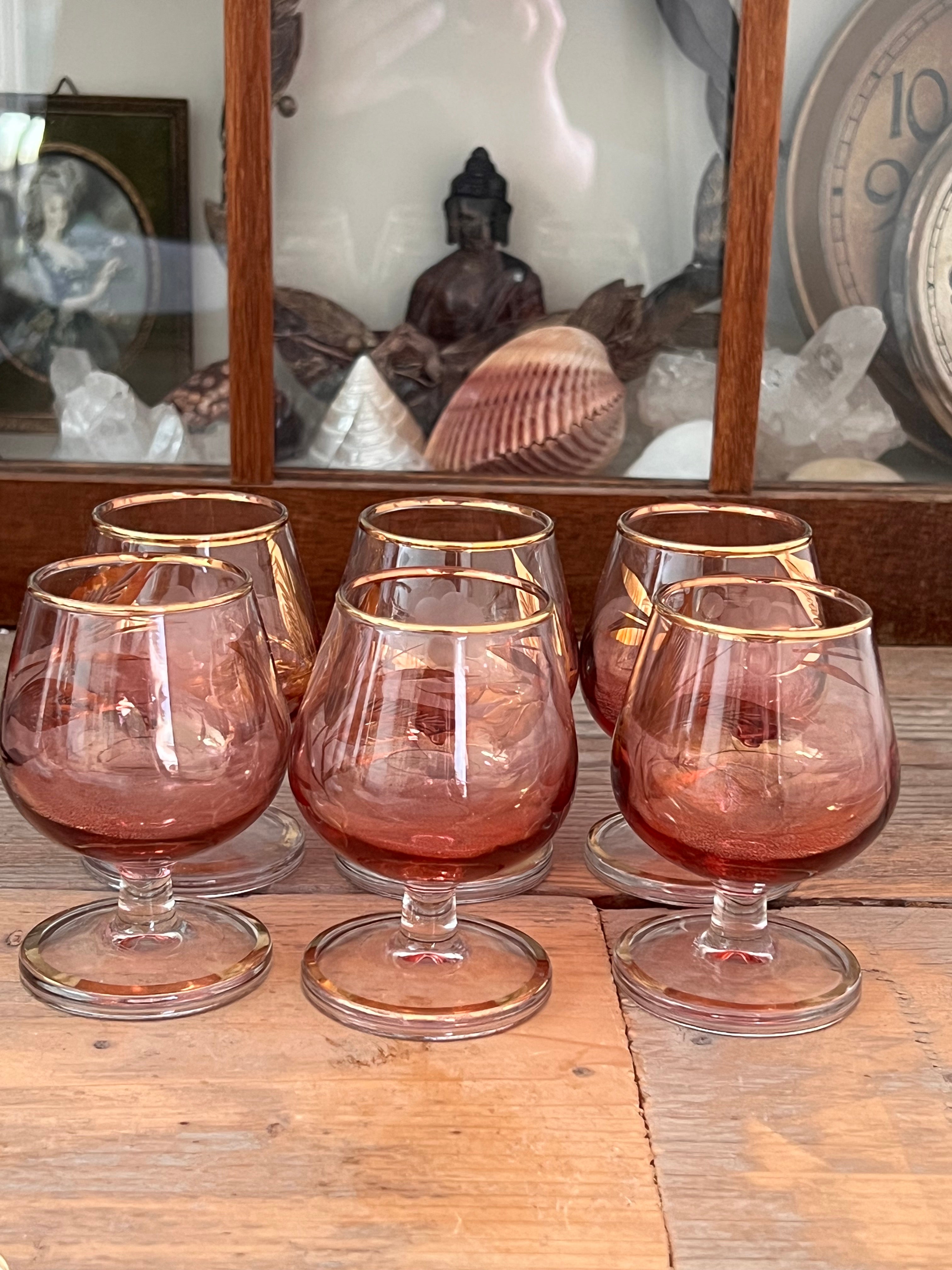 Roze aperitief glazen