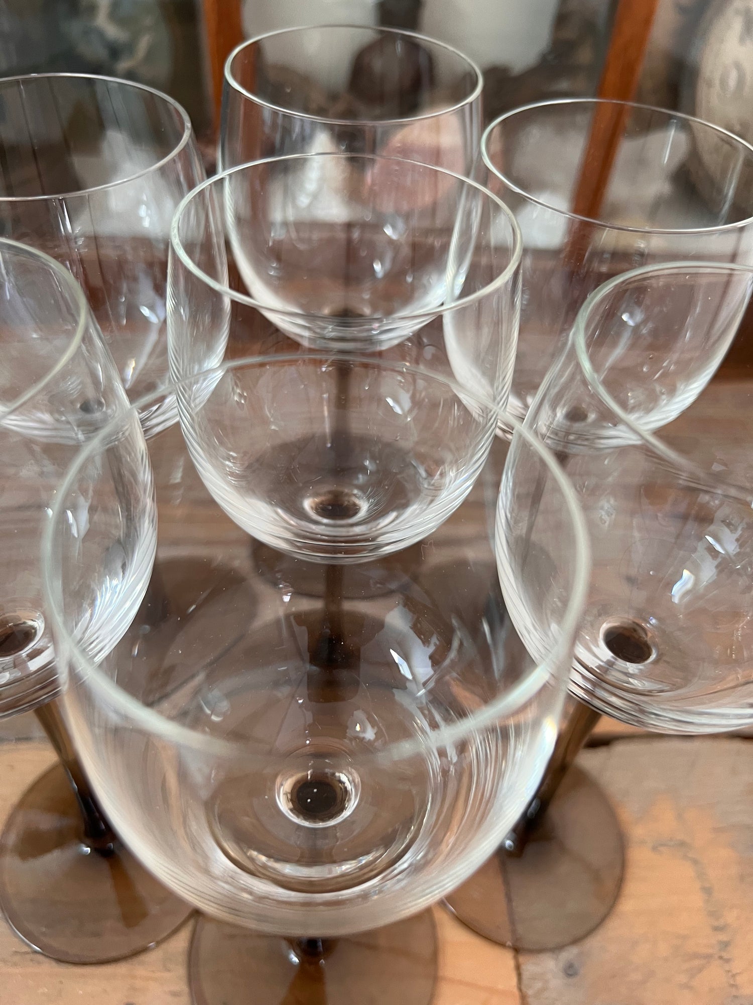 Crystal white wine glasses