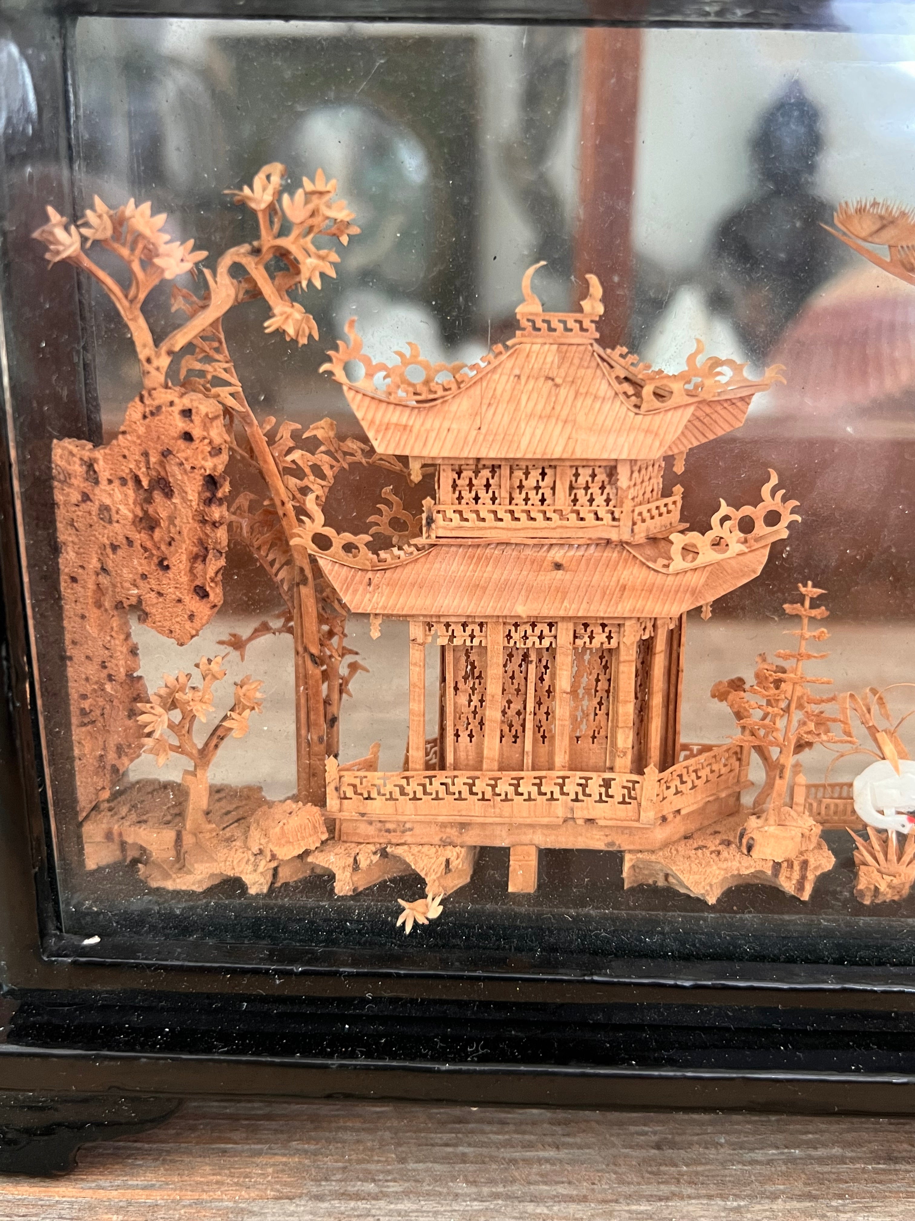 Chinees diorama kraanvogels