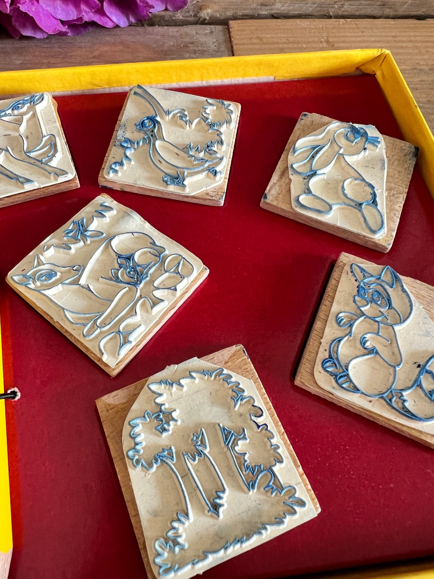 Disney stempelset Bambi vintage jaren 60