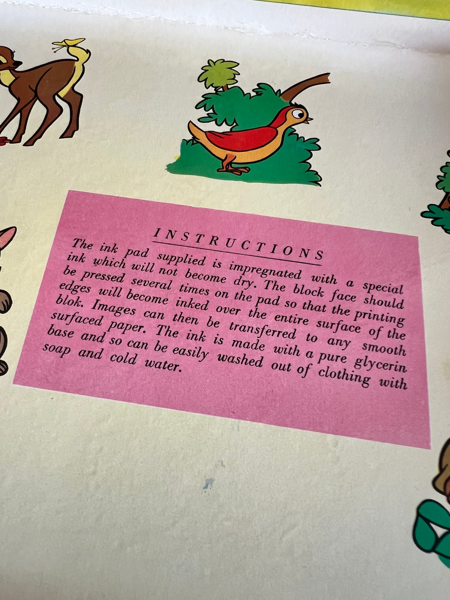 Vintage Disney stempelset Bambi