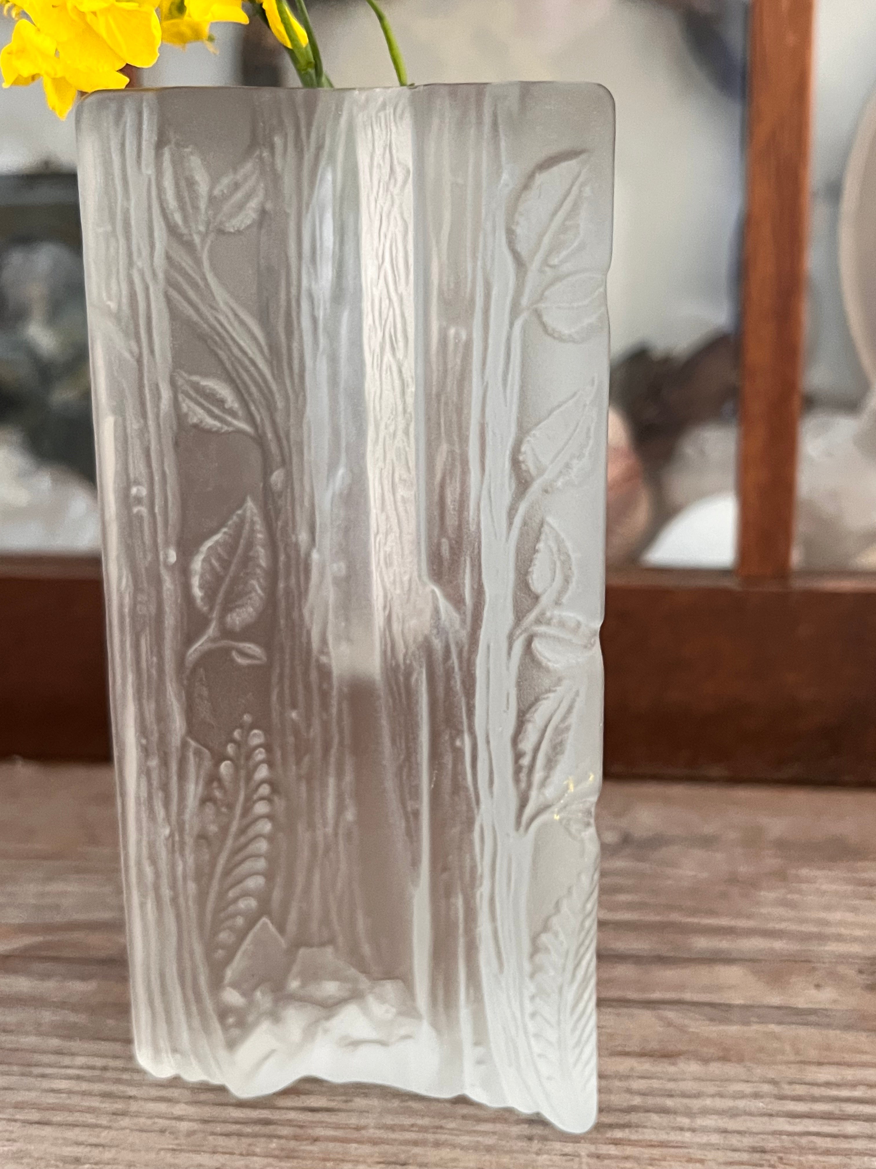 Solifleur Walther glas bladmotief
