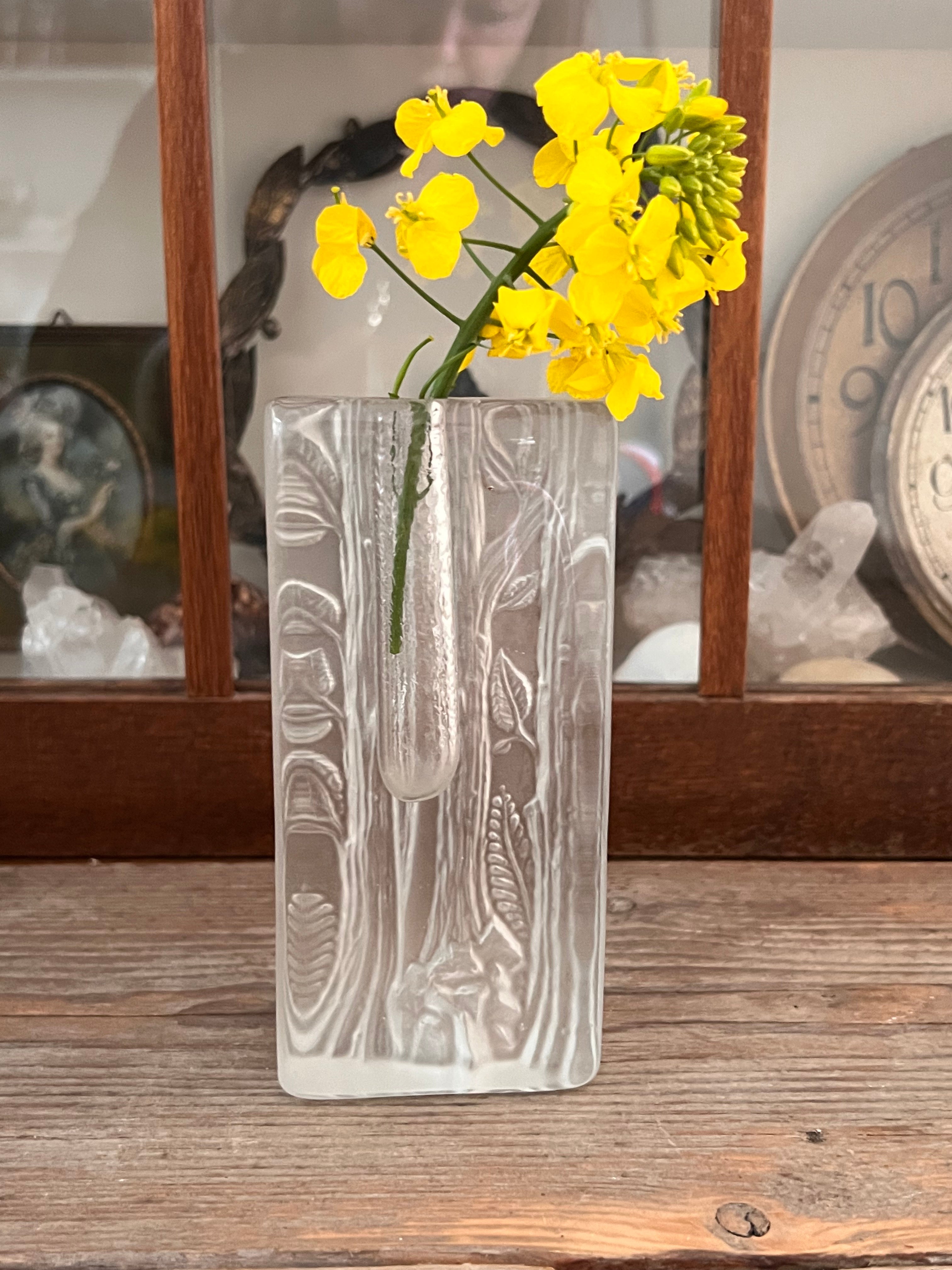 Solifleur Walther glas bladmotief