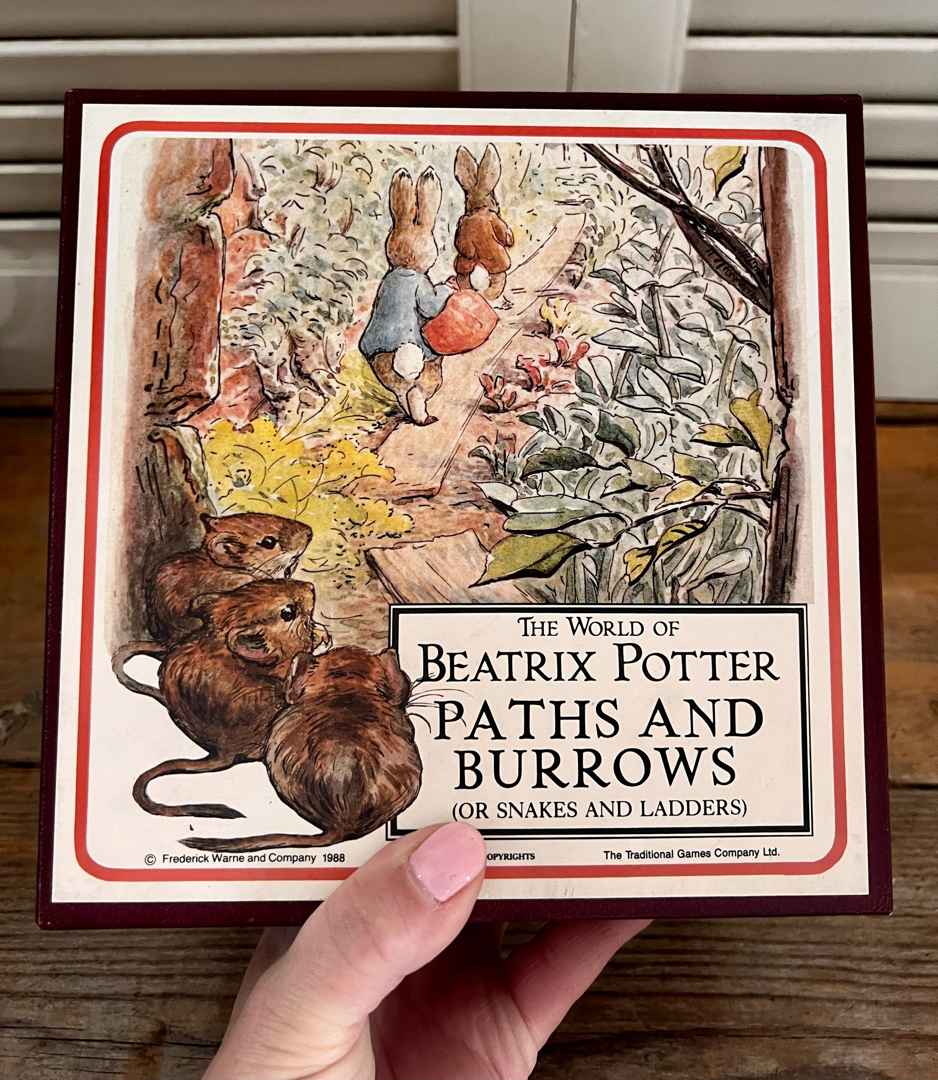 Paths and Burrows, Peter Rabbit bordspel, Beatrix potter,bordspel, 1988,