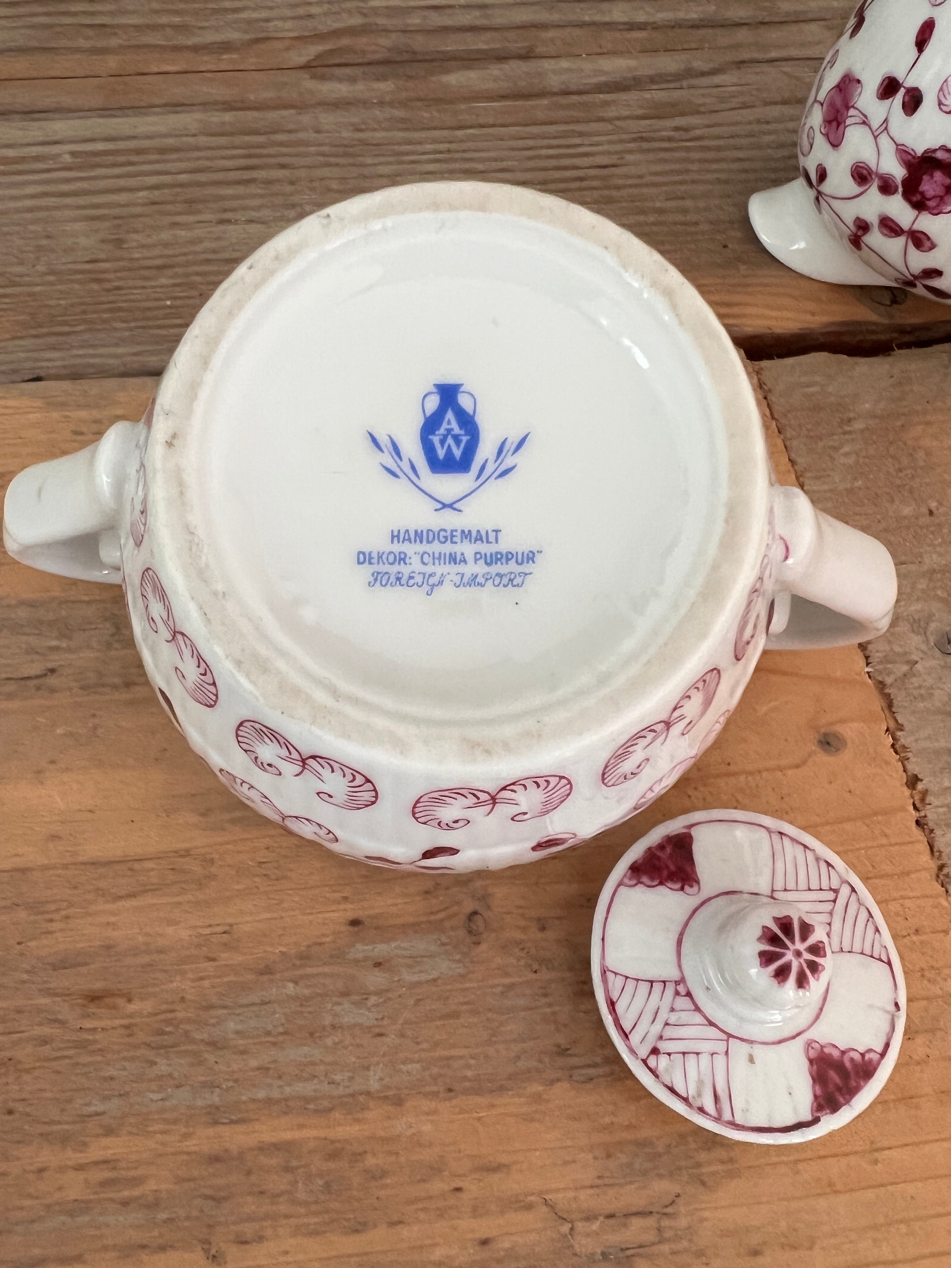 Cremeset China Purpur