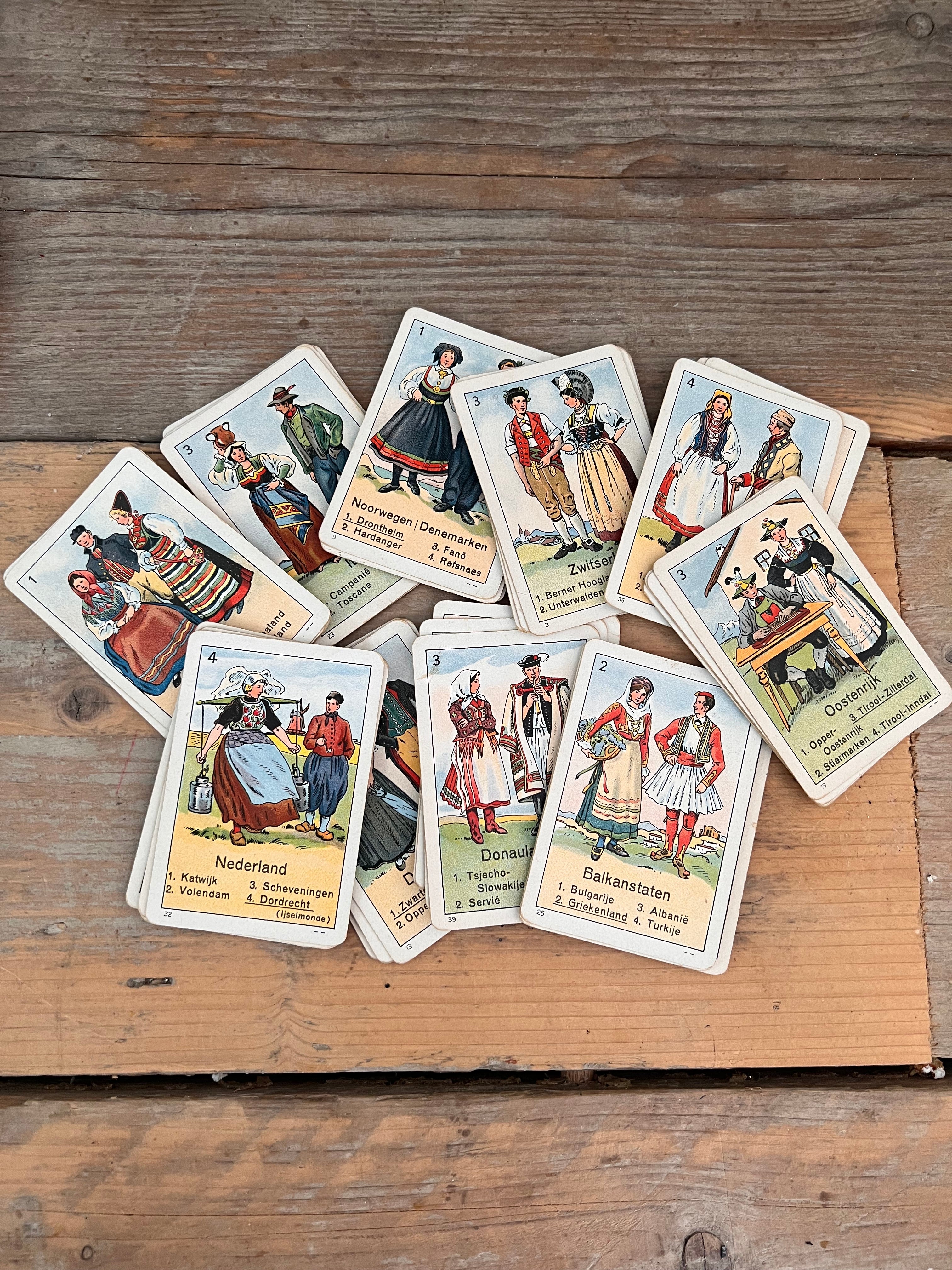 Traditional costumes quartet game 1950s