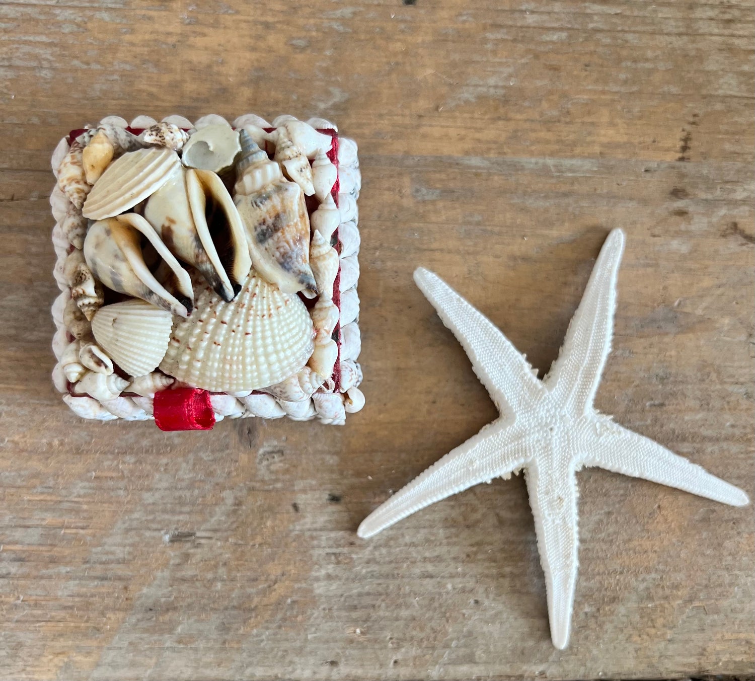 Opbergdoosje met schelpen