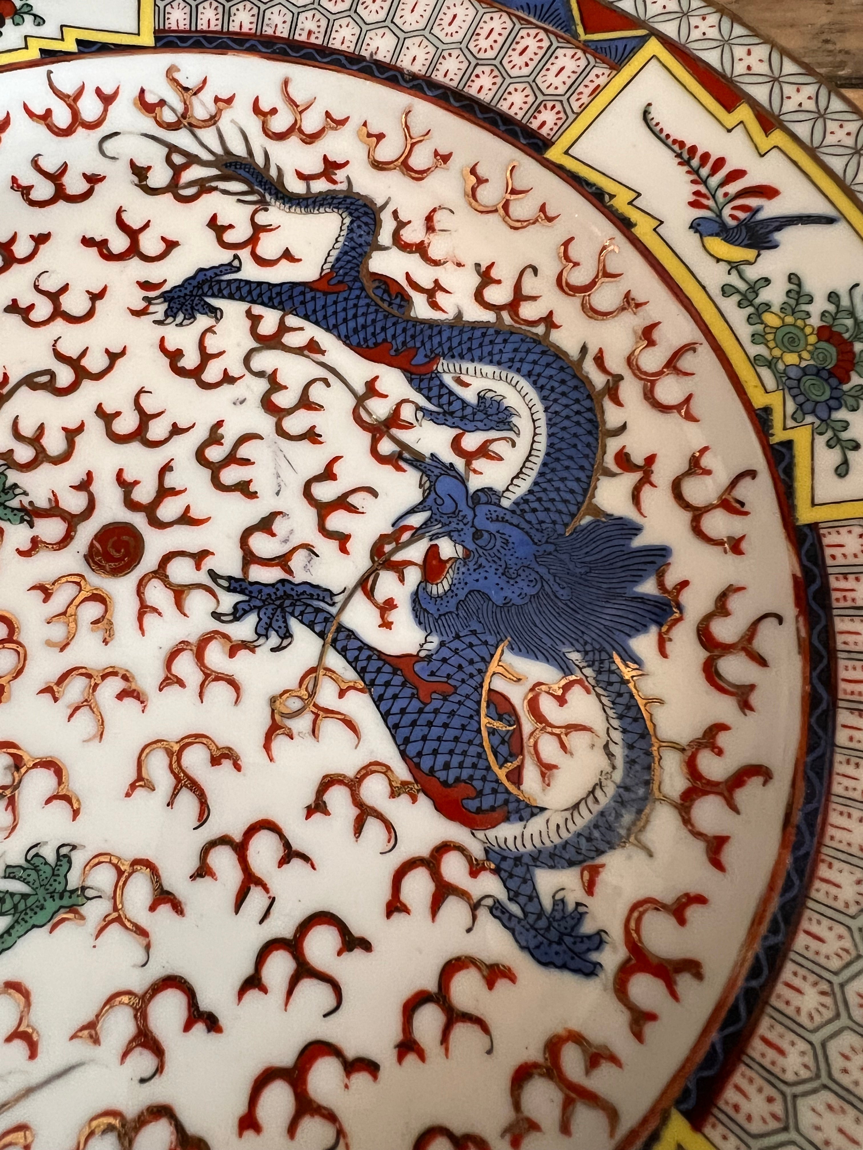 Chinees dinerbord met draken