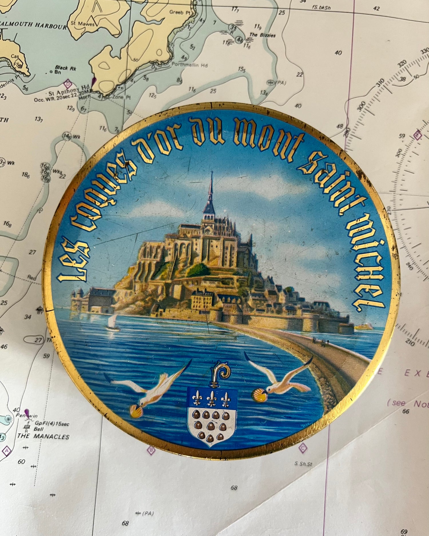 Vintage blikje St. Mont Michel