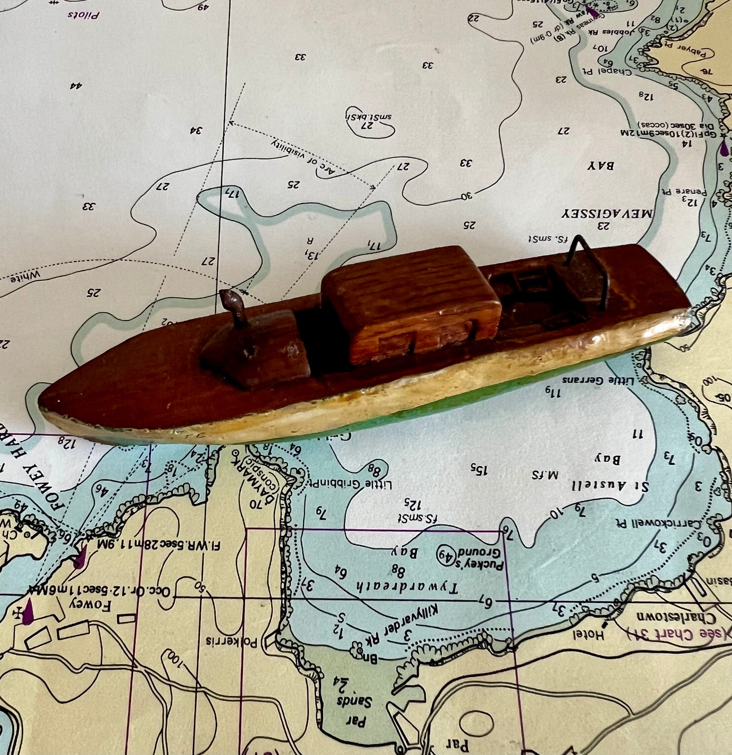 Bretons speelgoedbootje van hout