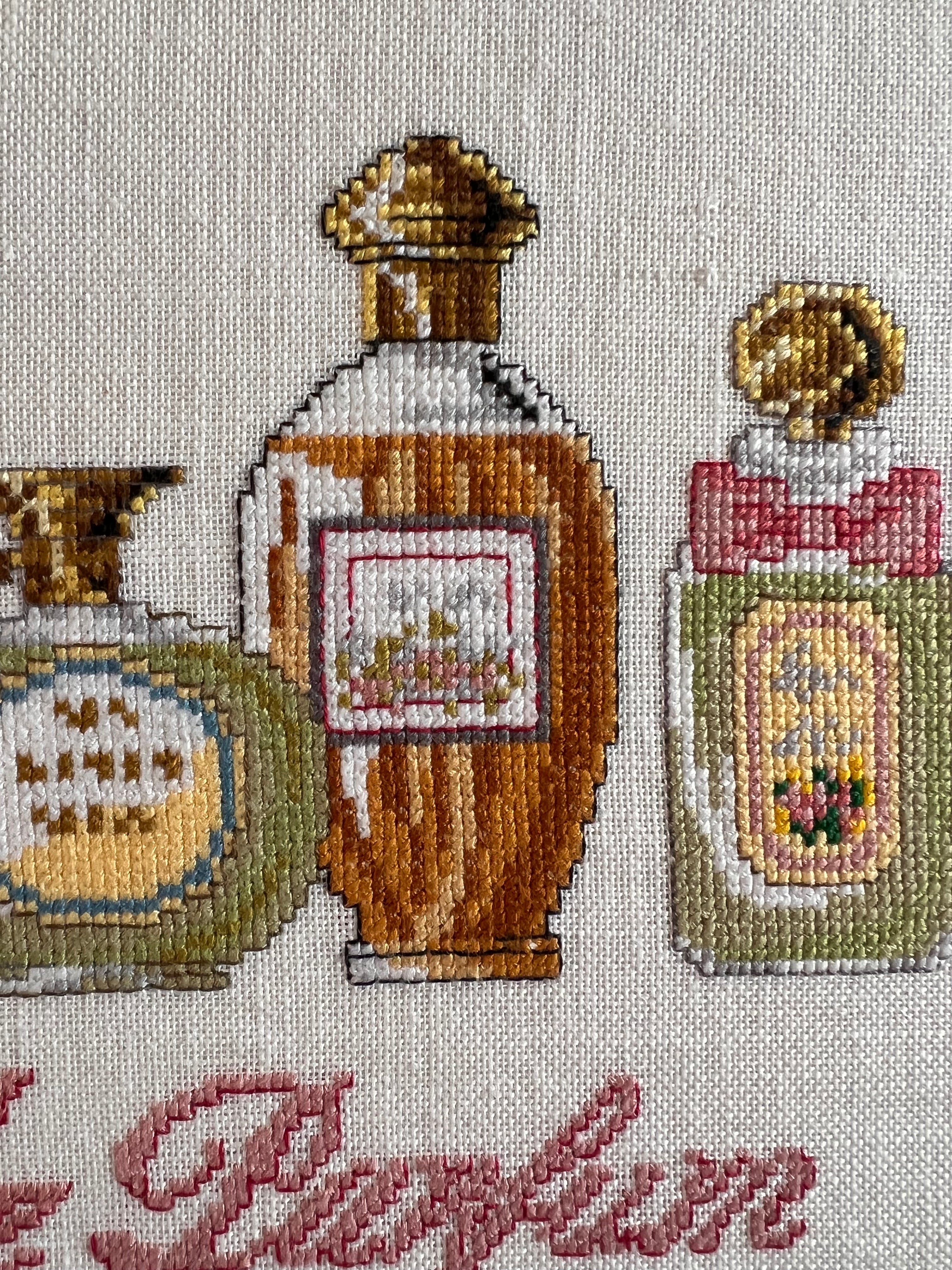 Embroidery perfume bottles