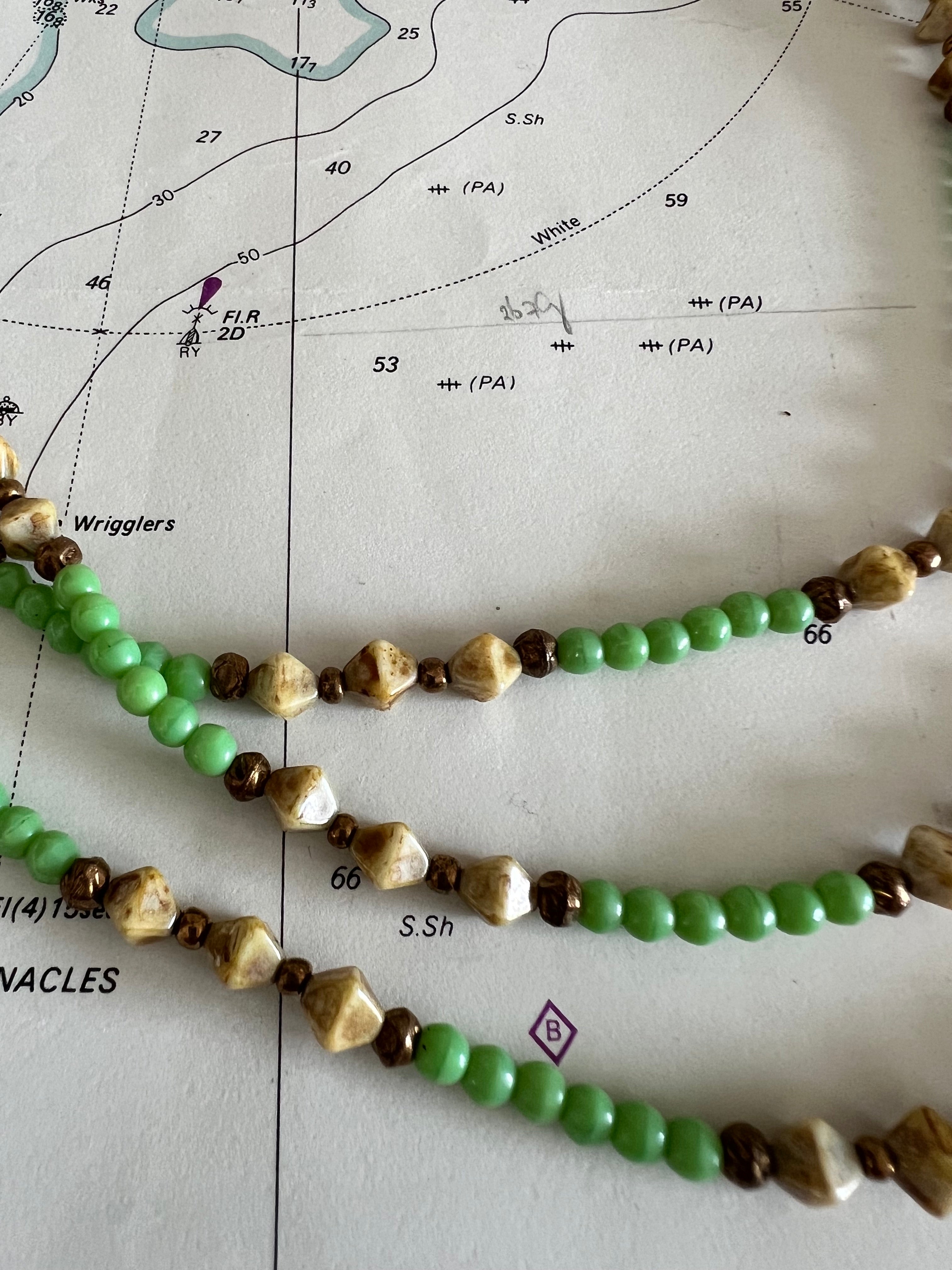 Vintage ketting appelgroen