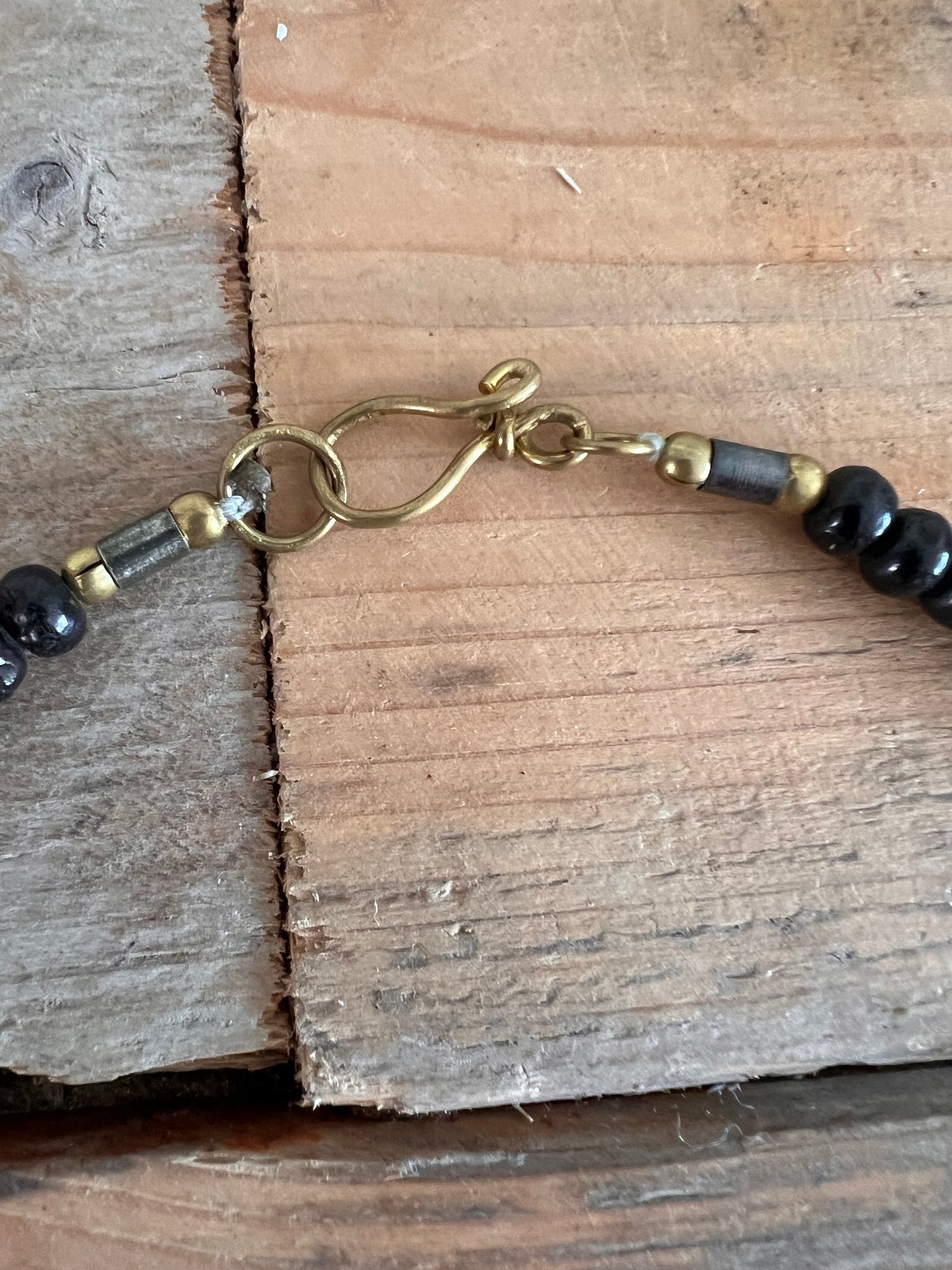 Vintage ketting van benen kralen