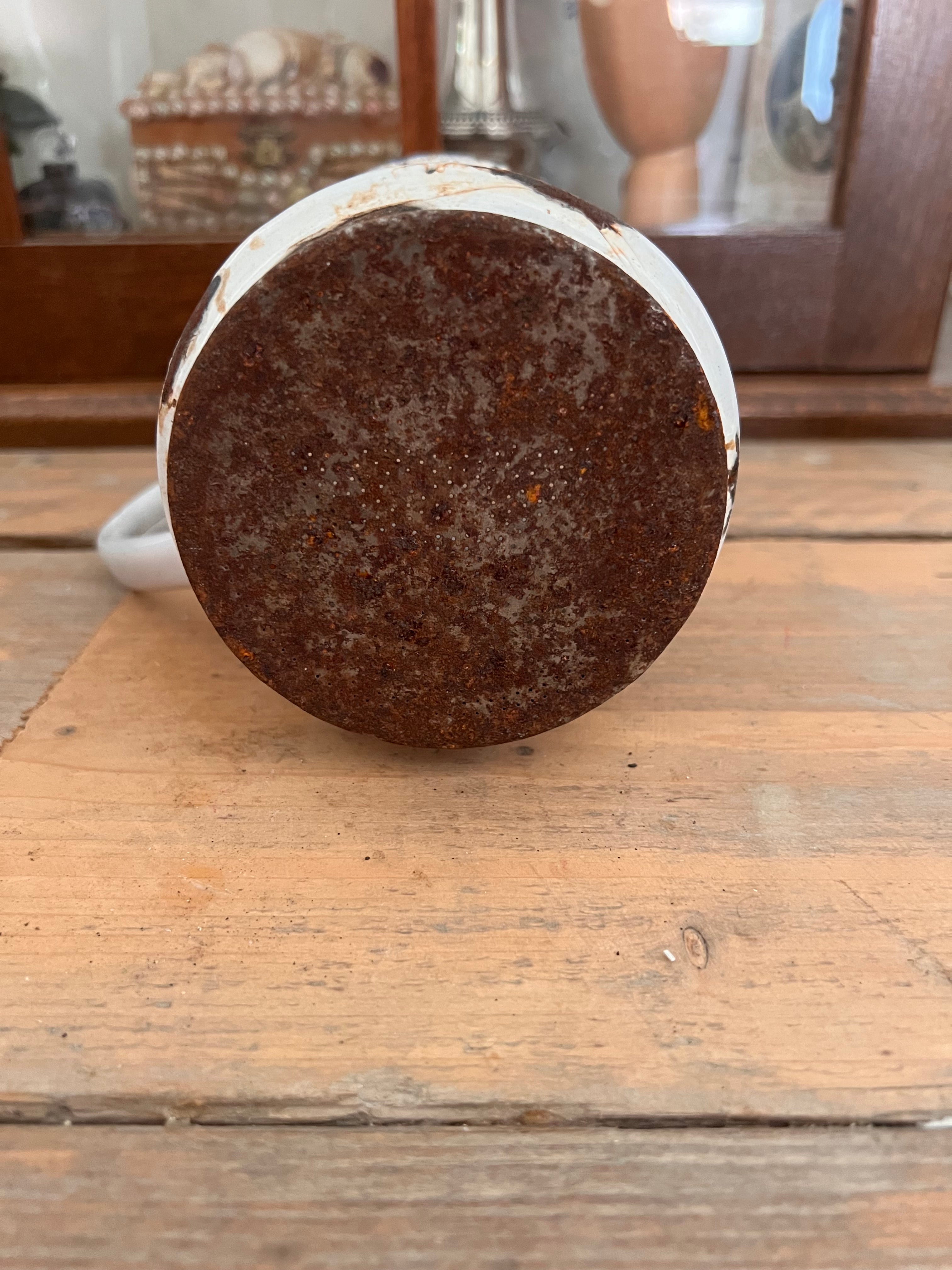 Franse emaille koffiepot wit