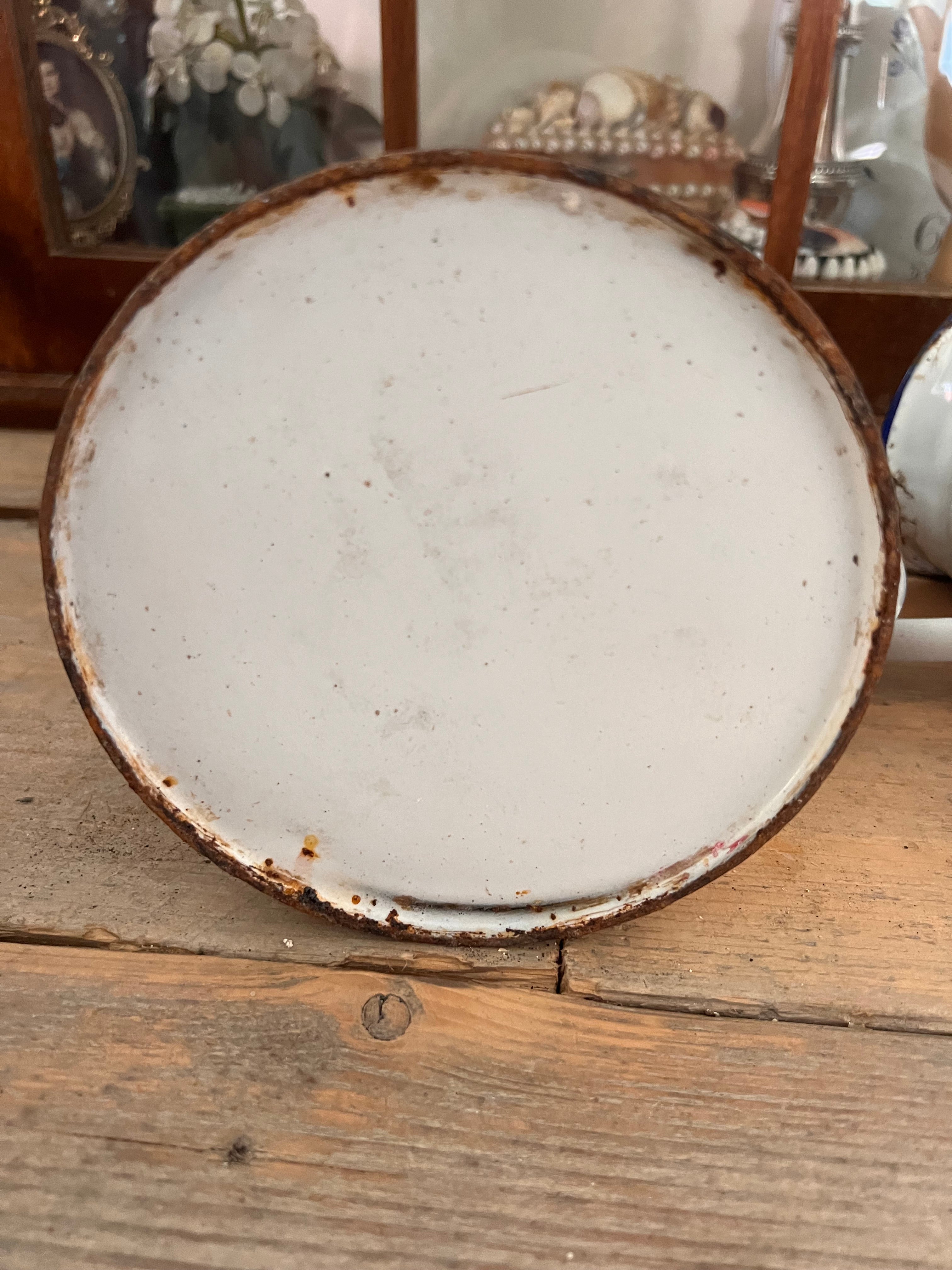 Franse emaille koffiepot wit