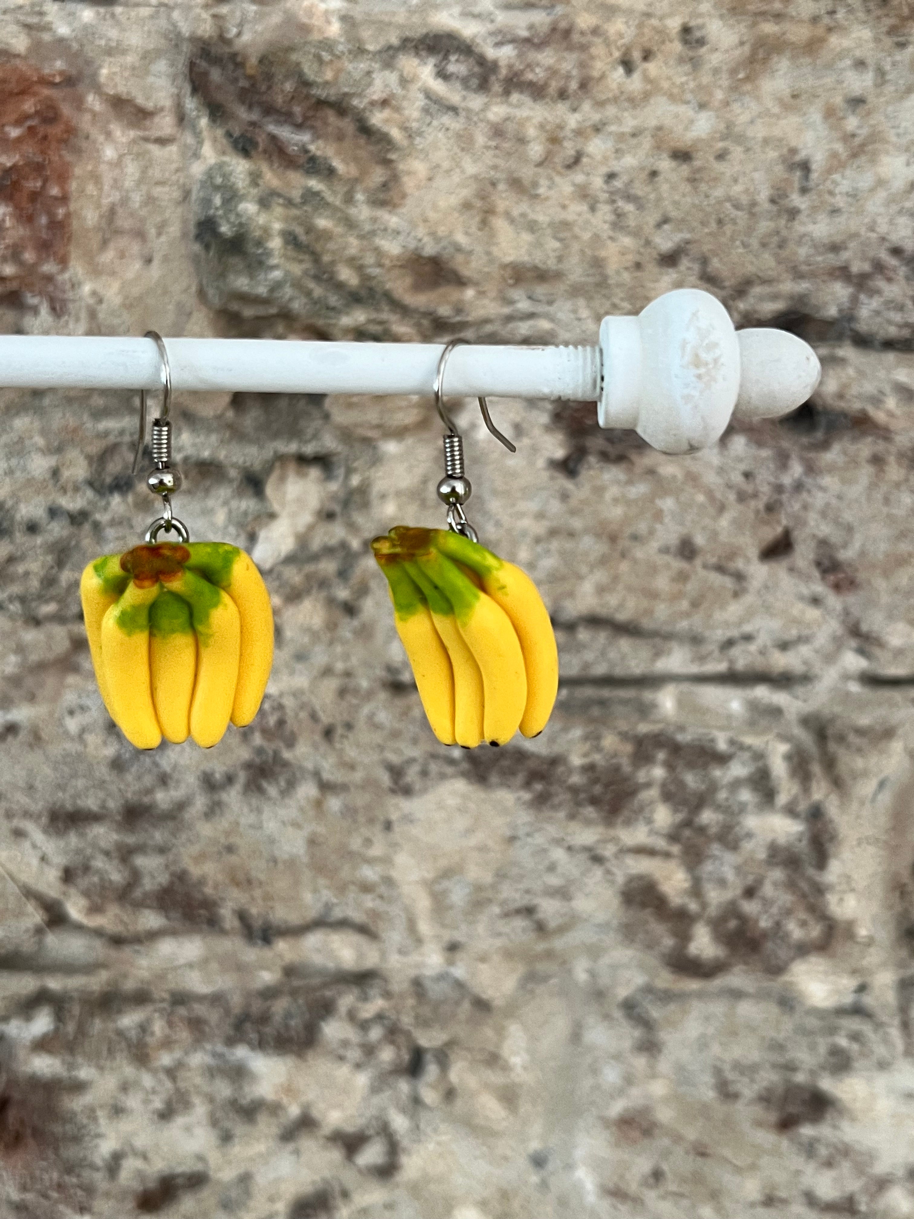 Bananen oorbellen