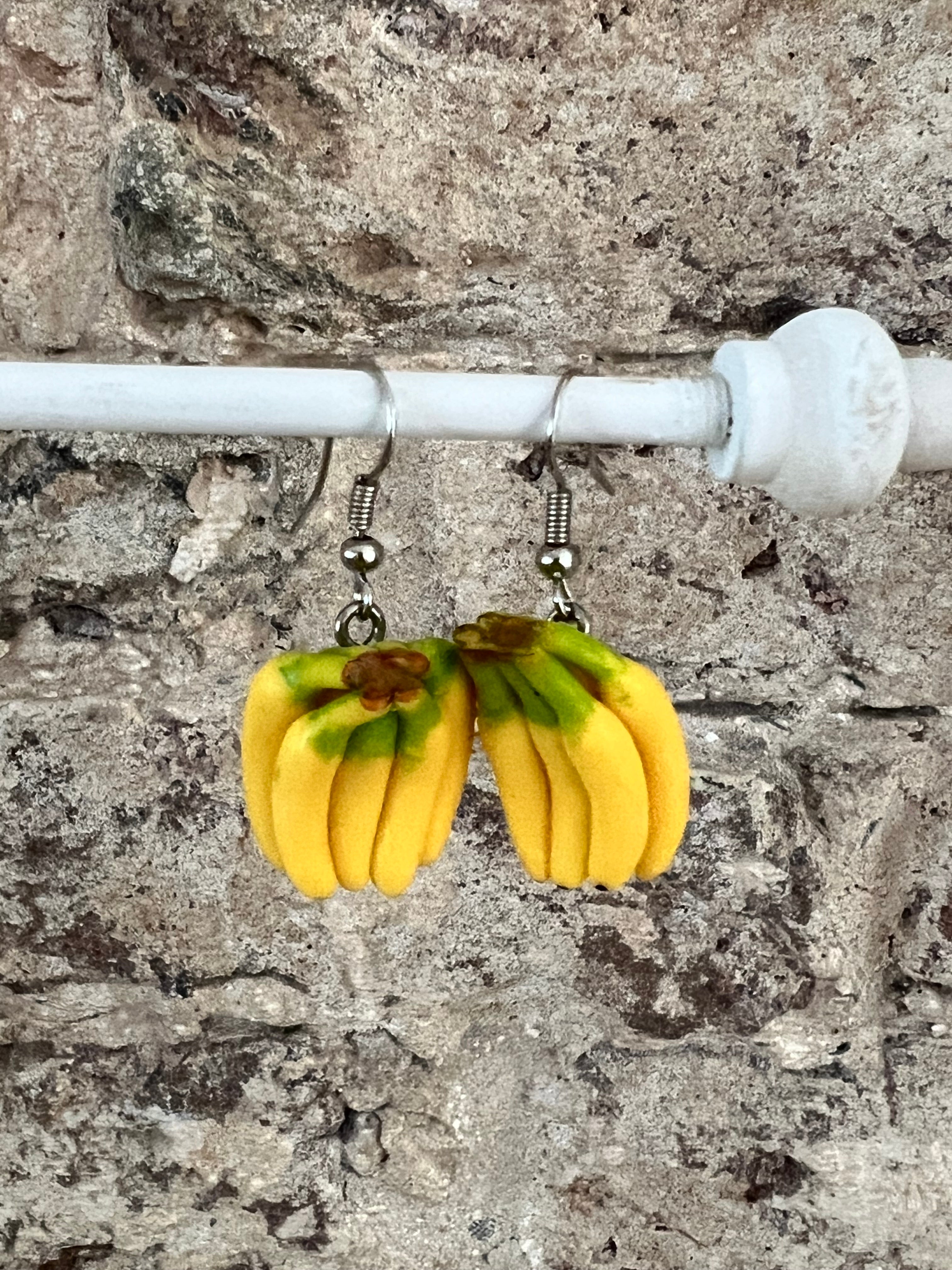 Bananen oorbellen