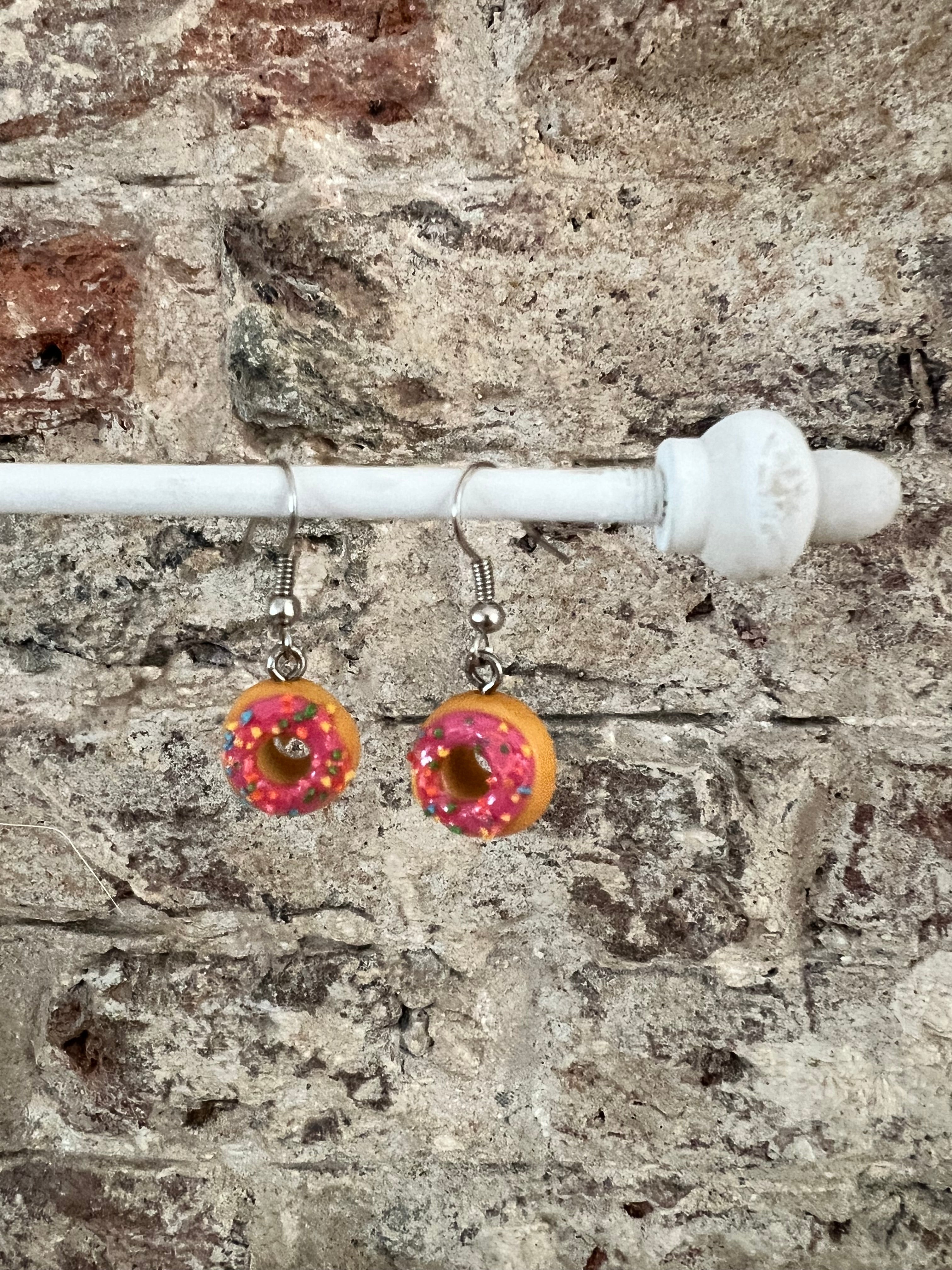 Donut oorbellen