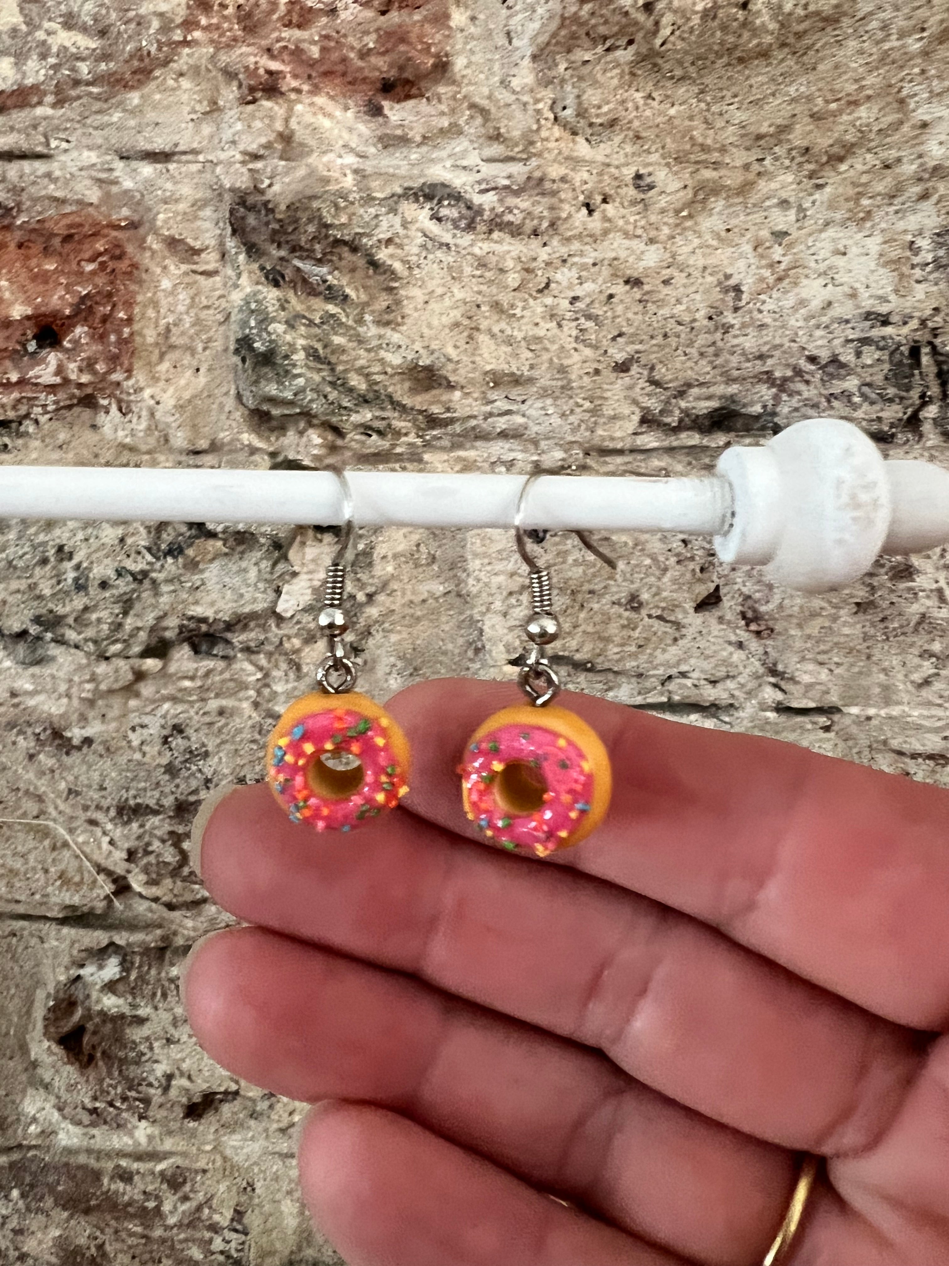 Donut oorbellen
