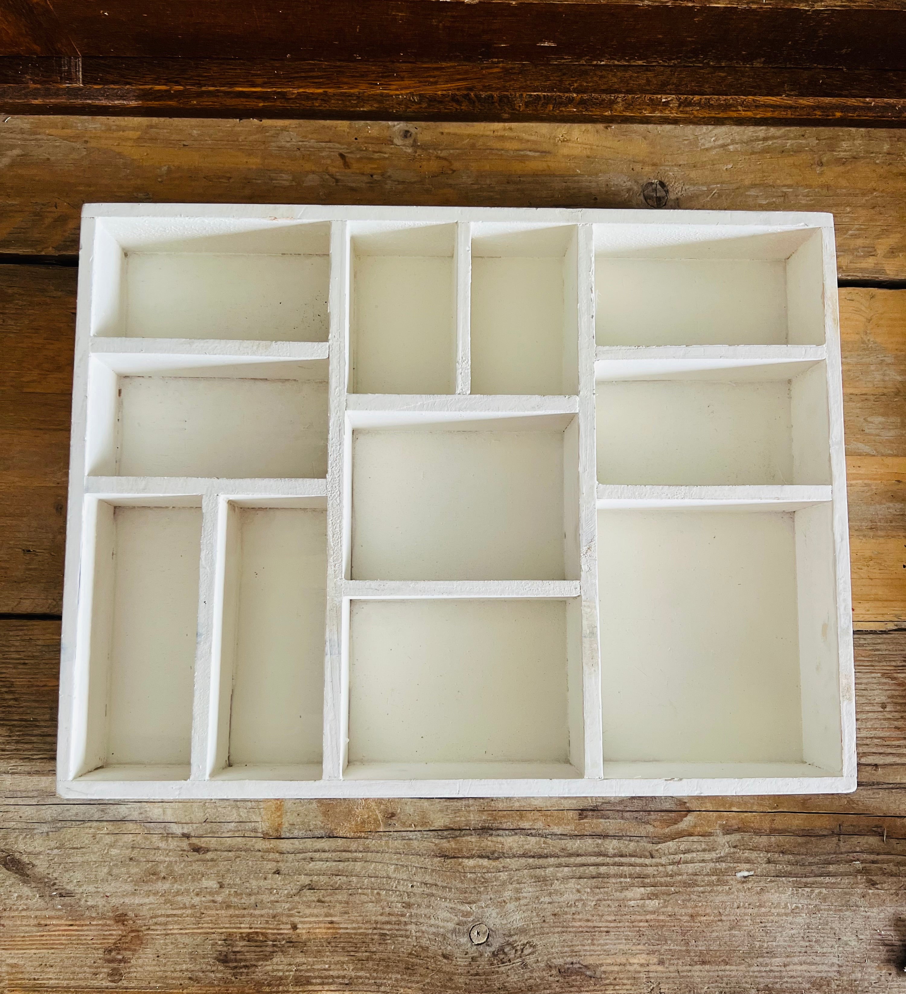 Witte letterbak hout
