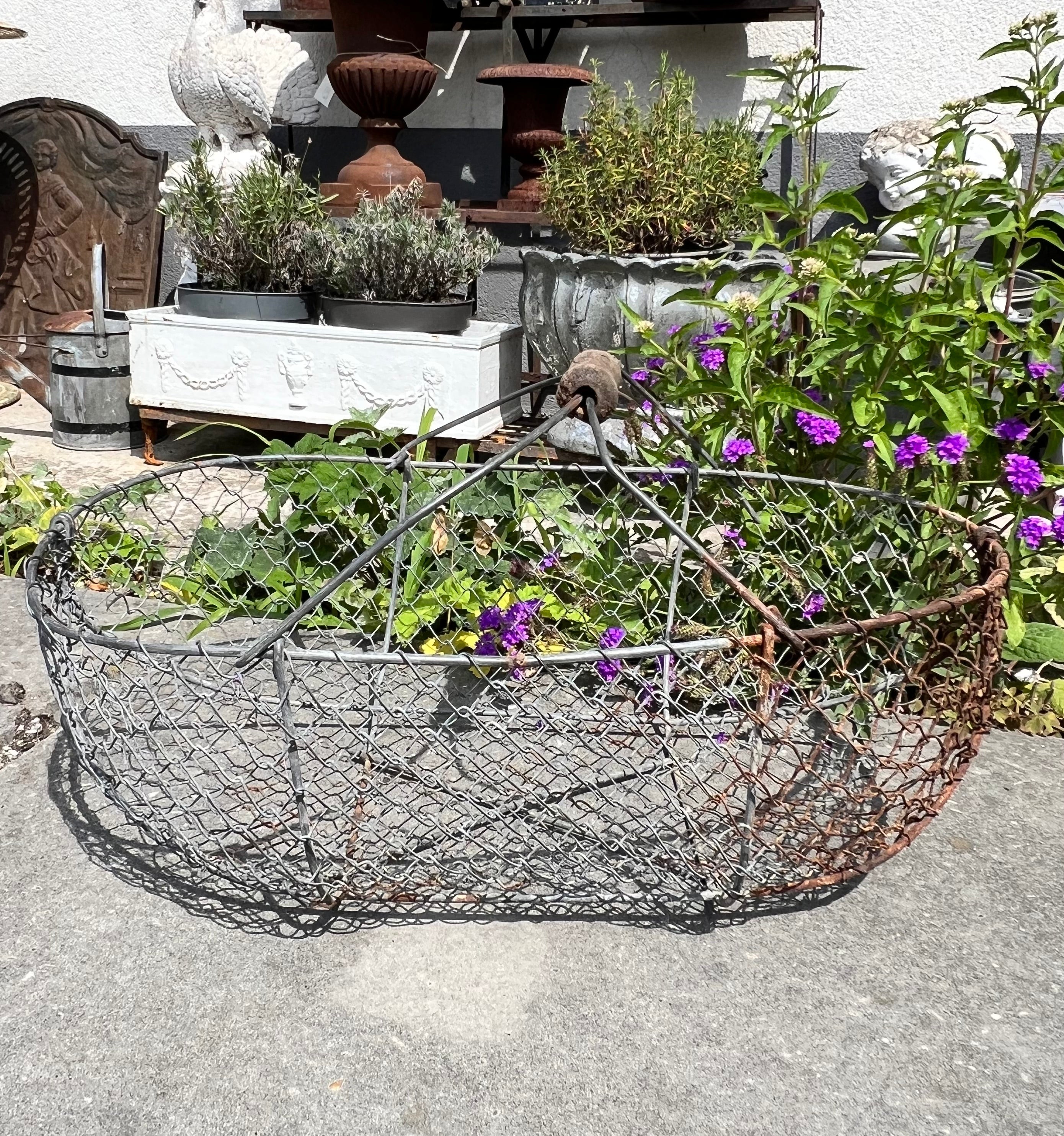 Franse brocante draadmand