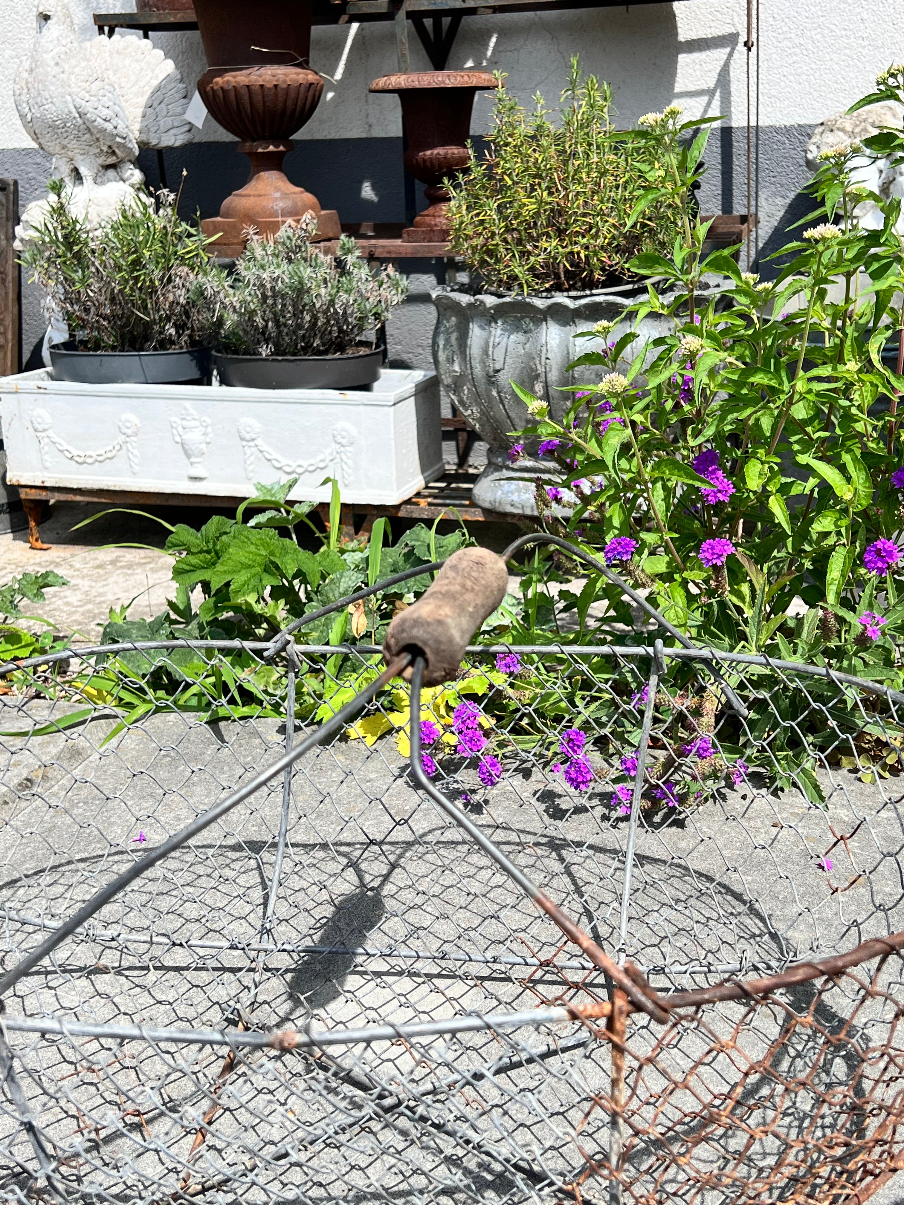Franse brocante draadmand