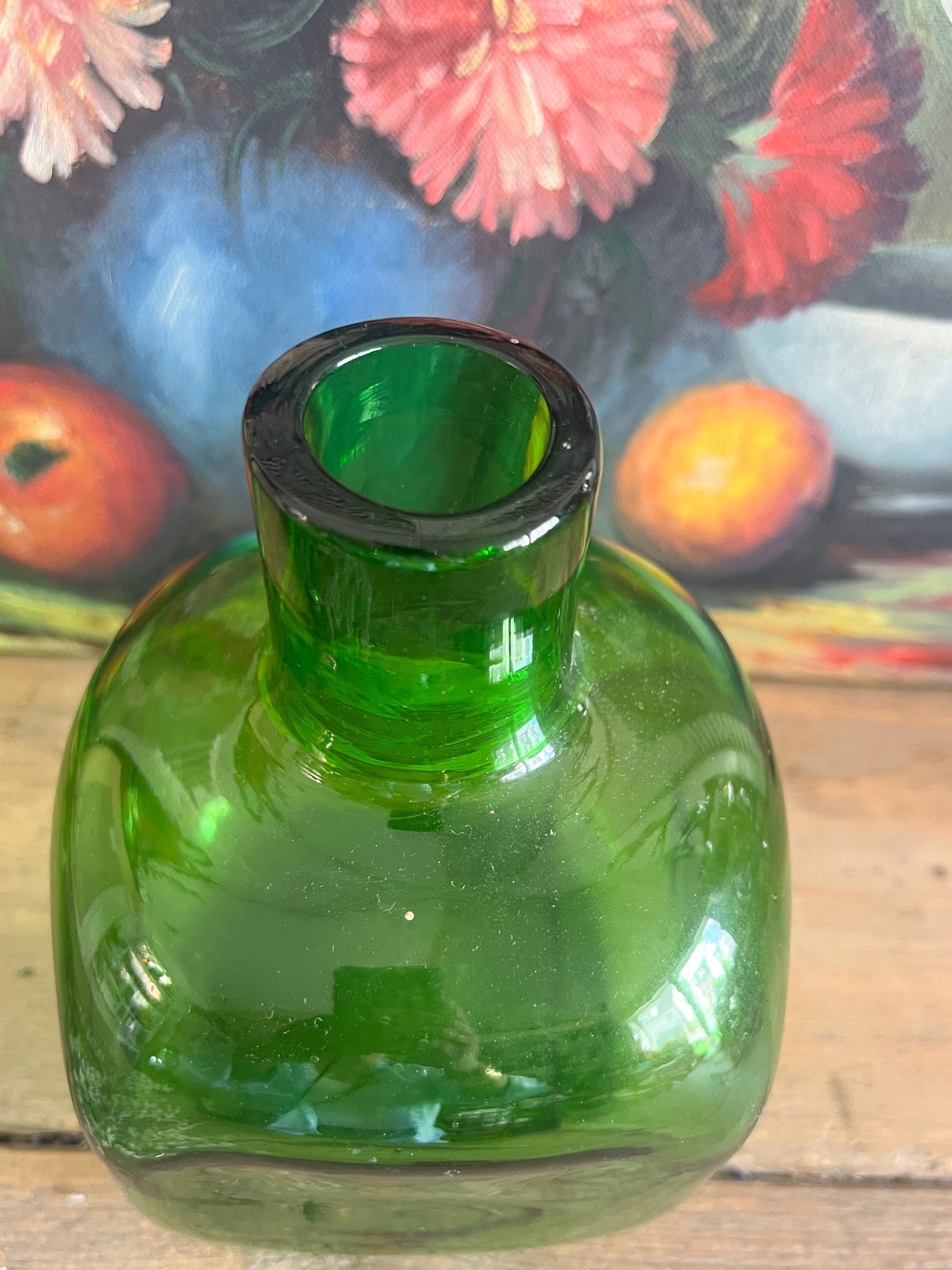 Groene vintage fles
