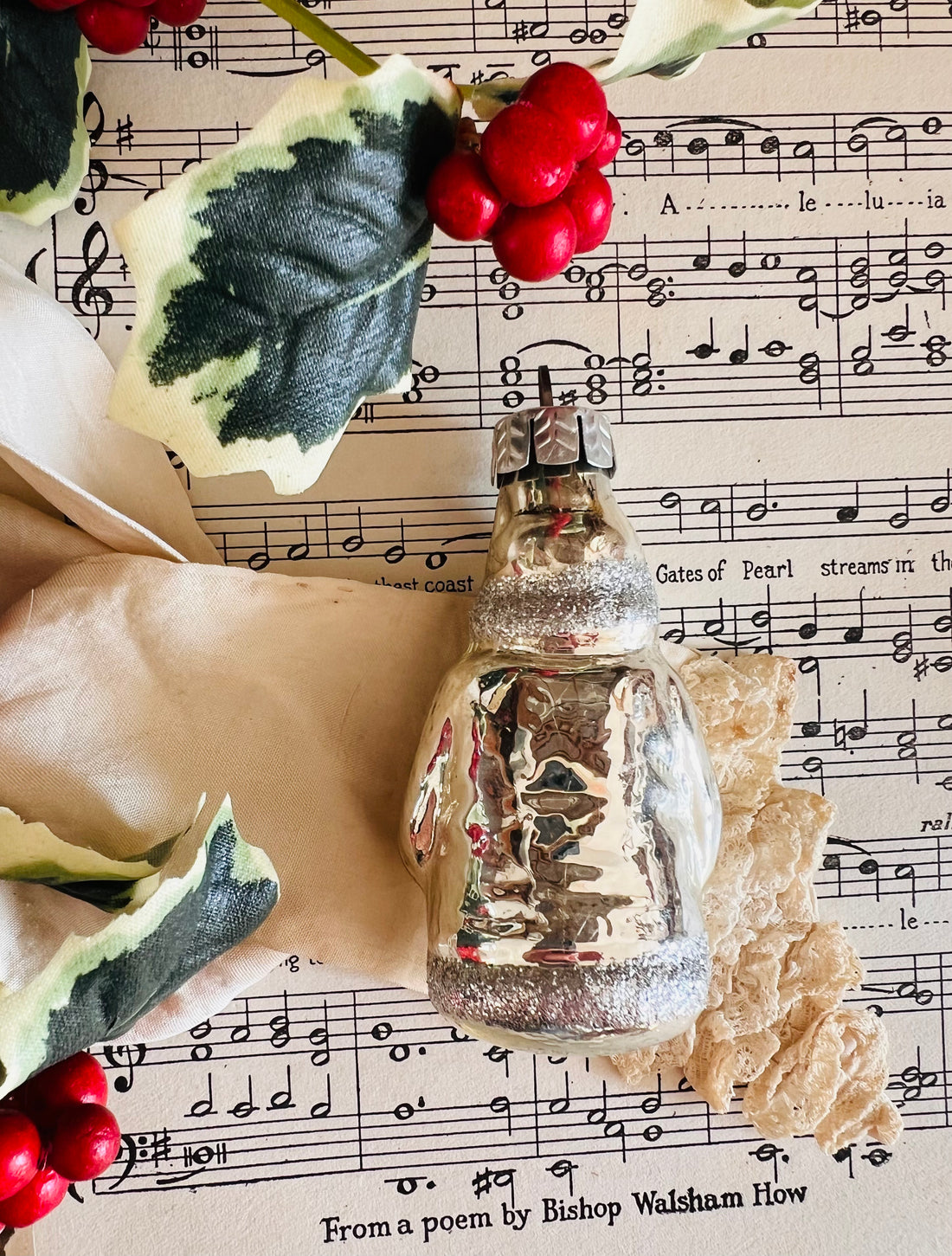 Kerstman kerstbal vintage