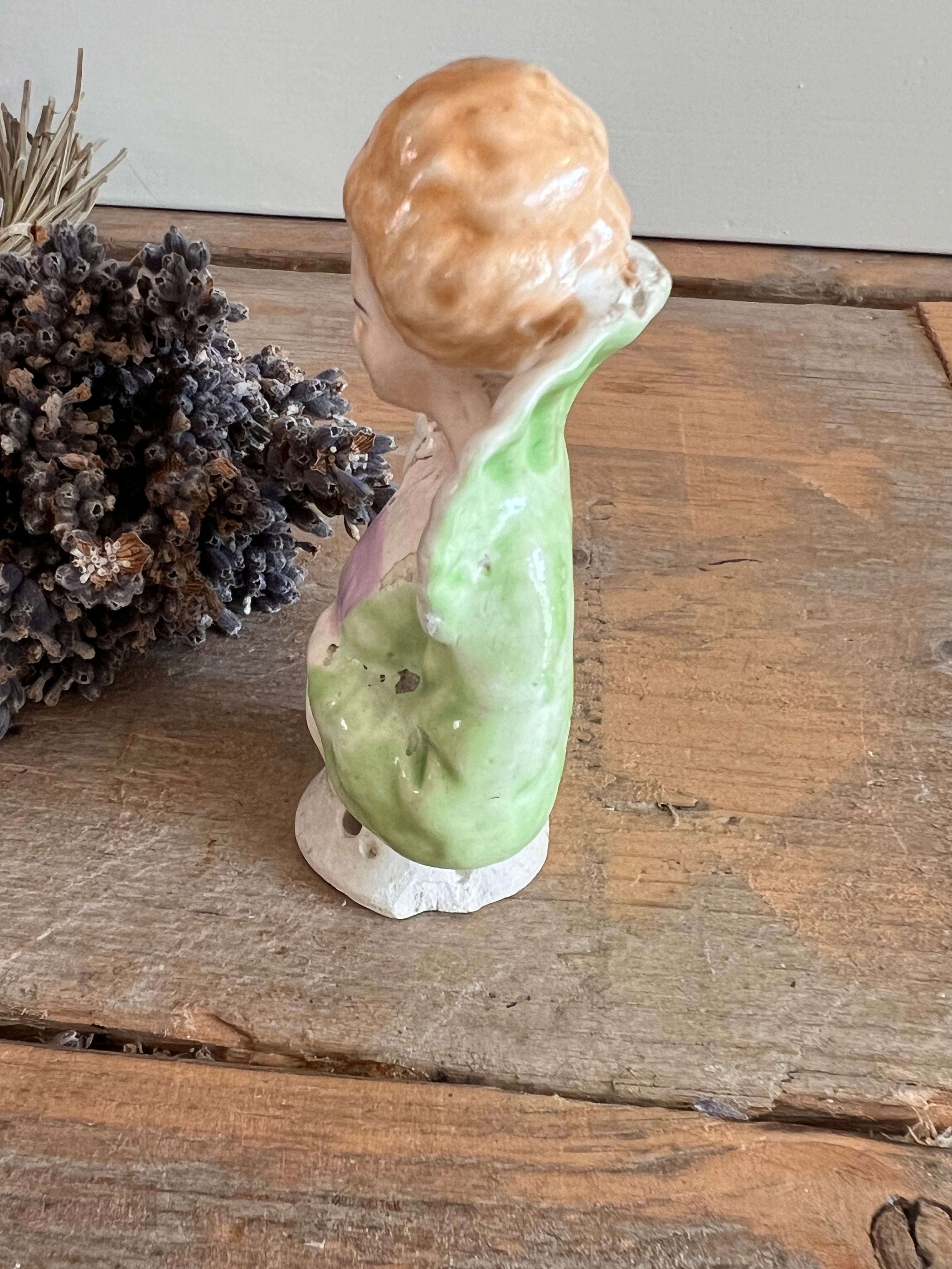 Half doll Paulette green