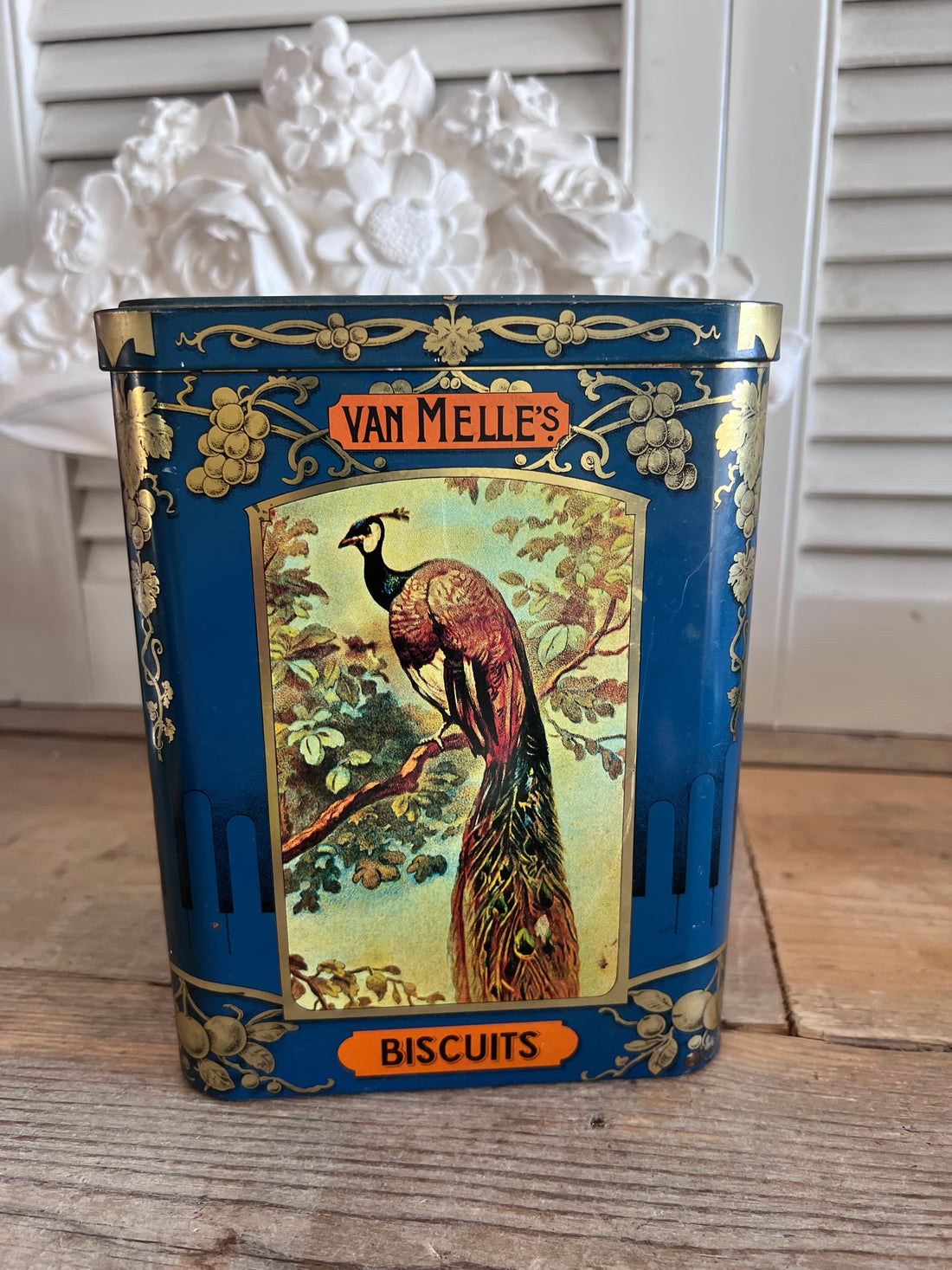 Van Melle koektrommel met vogels