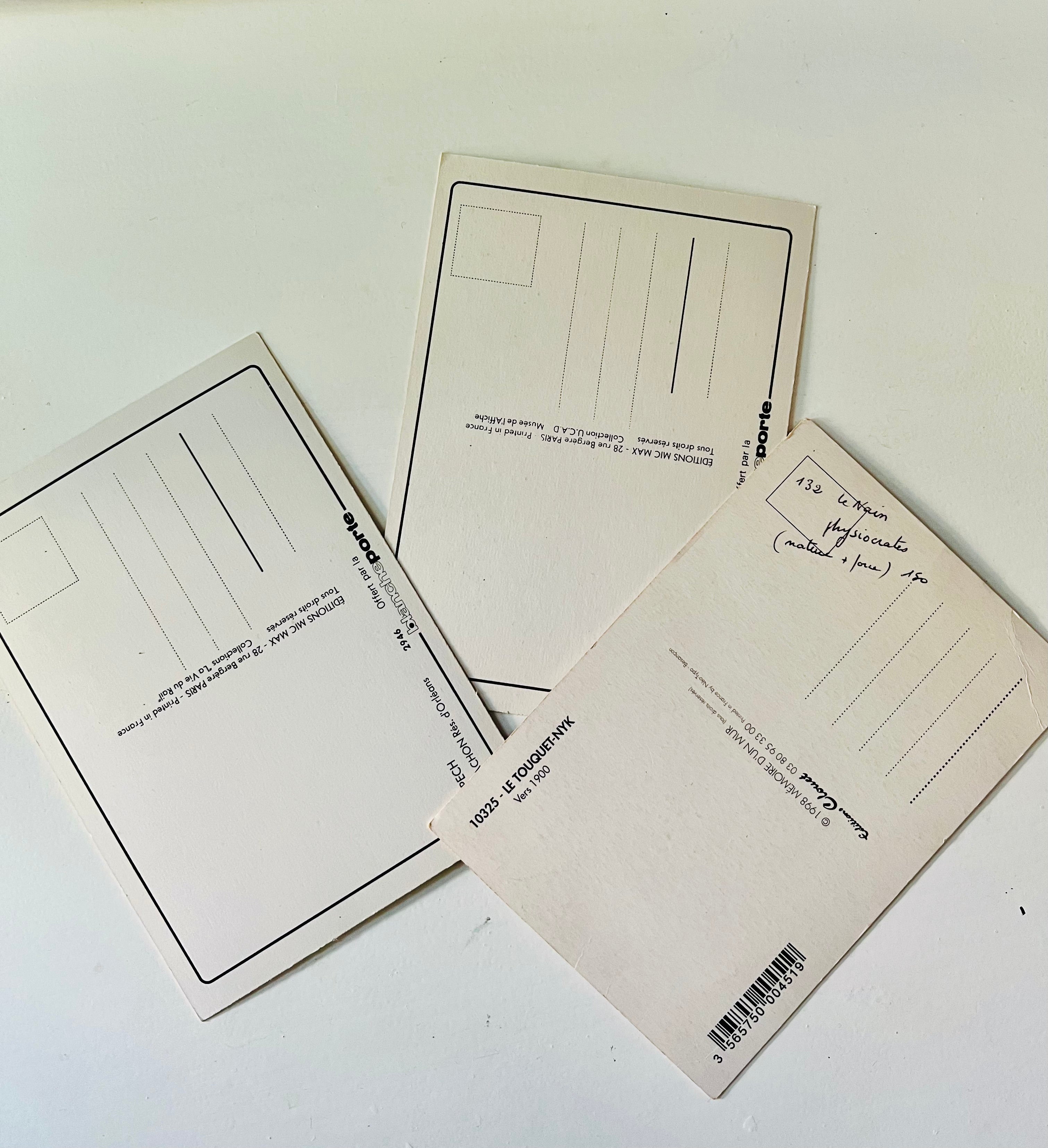 Set vintage ansichtkaarten van Franse badplaatsen